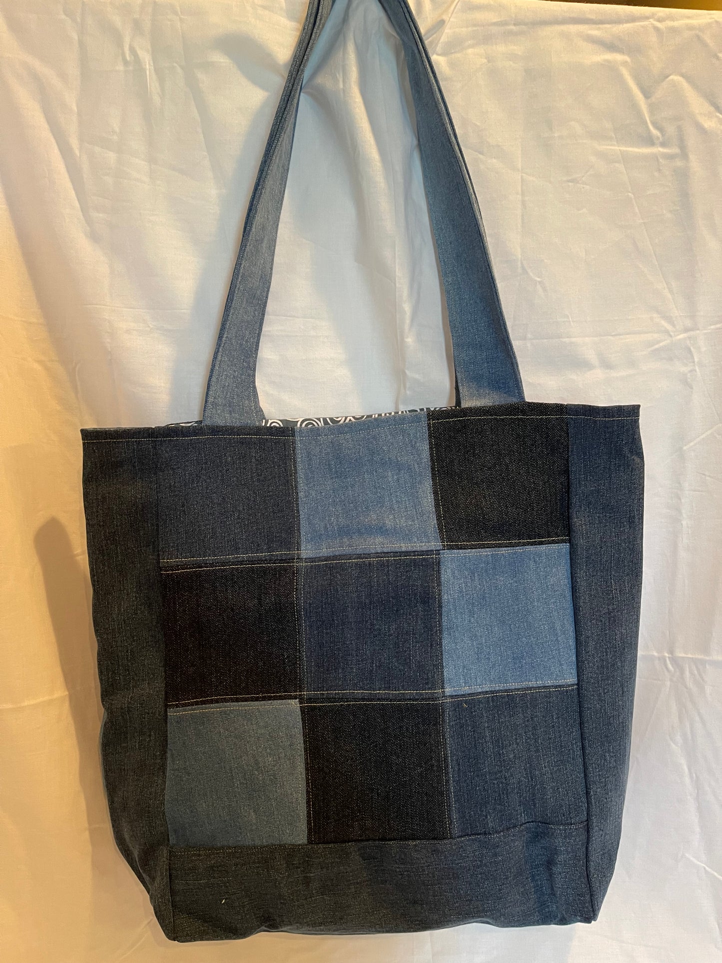 Upcycled Patchwork Denim Bag