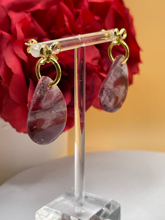 Marbled Polymer Clay Earrings