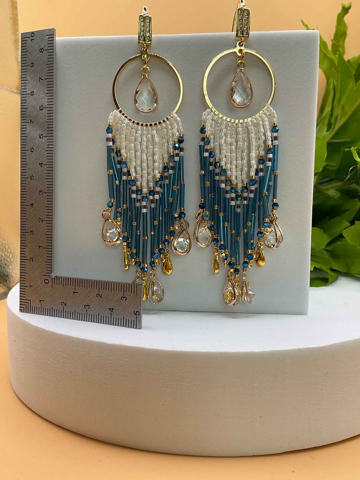 Elegant Beaded Dangle Earrings