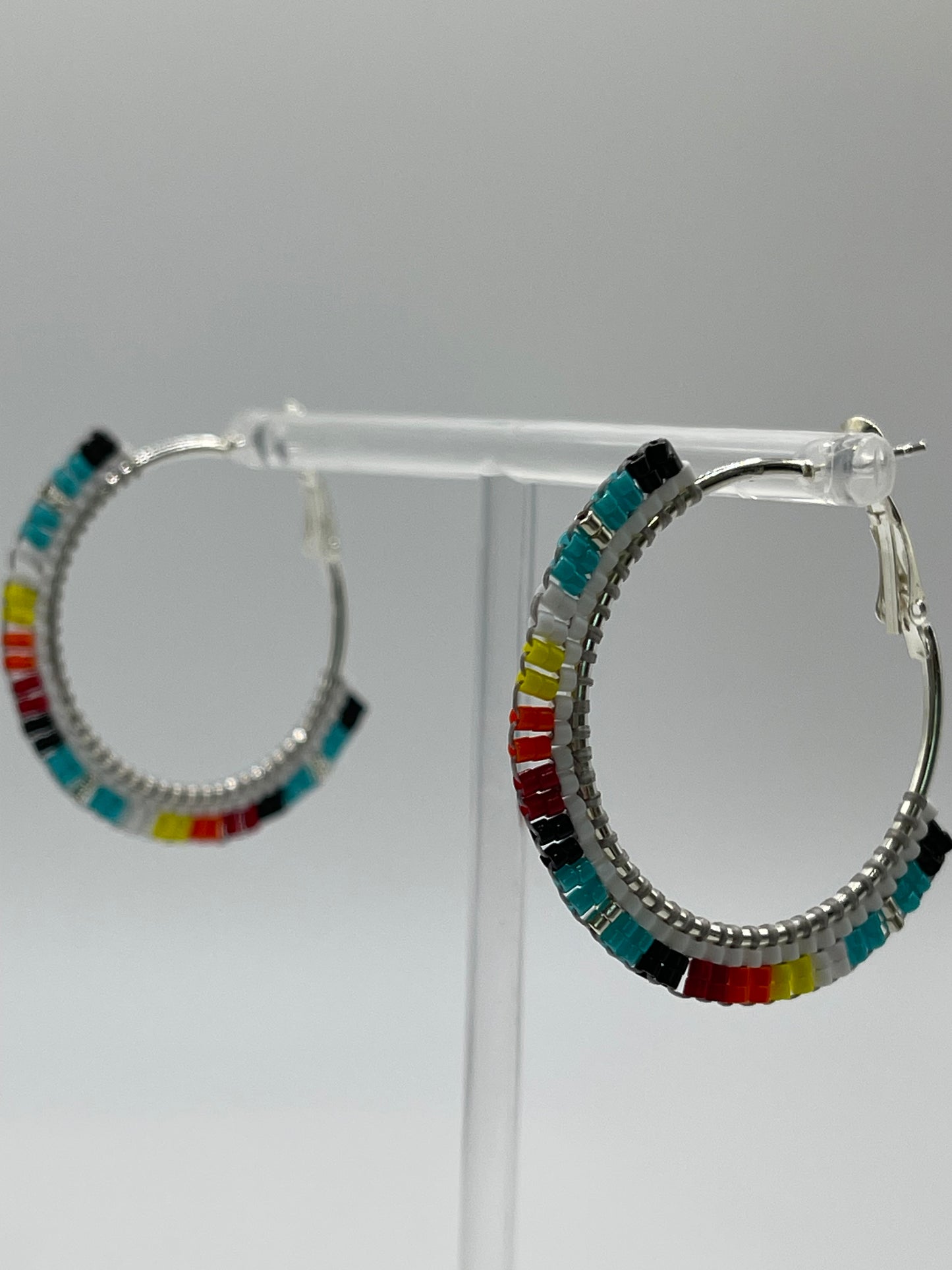 Beaded Hoop Earrings