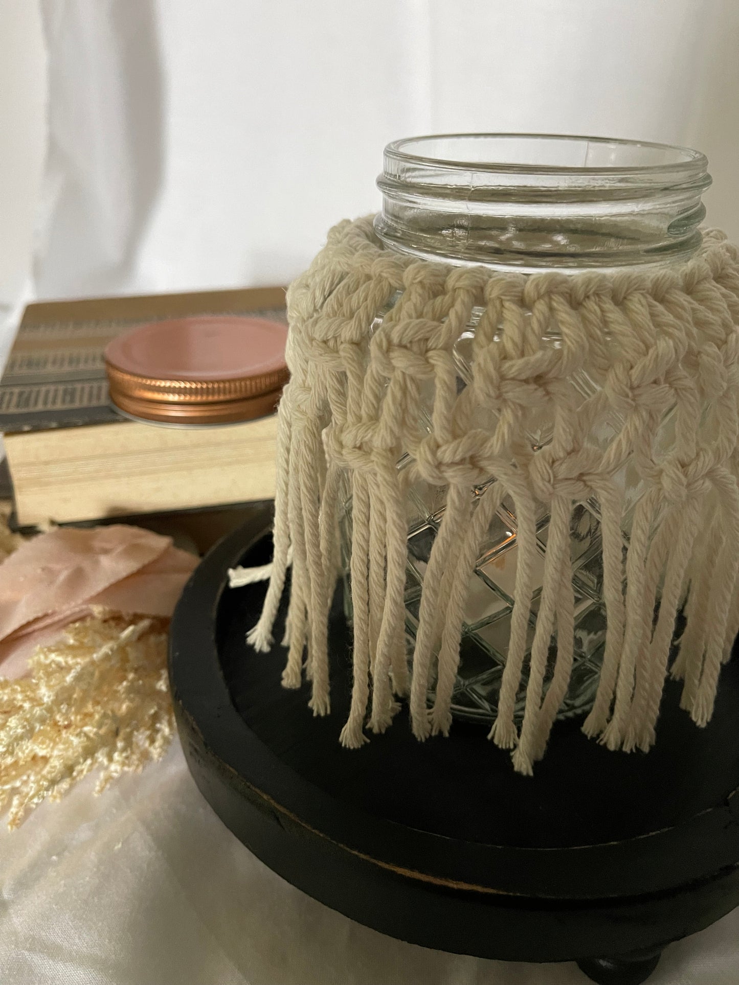 Macrame Tealight Jar