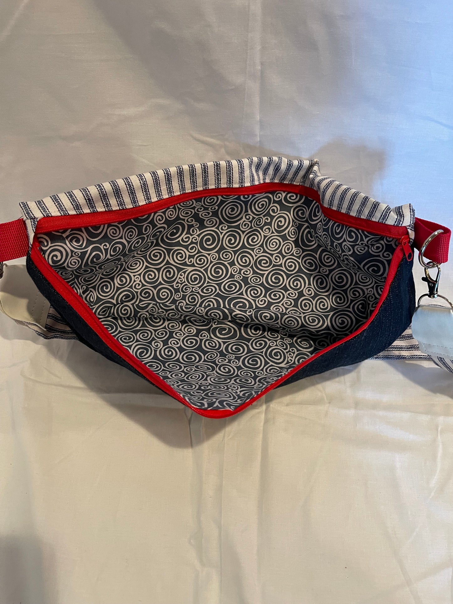 Upcycled Denim Sling Bag OOAK