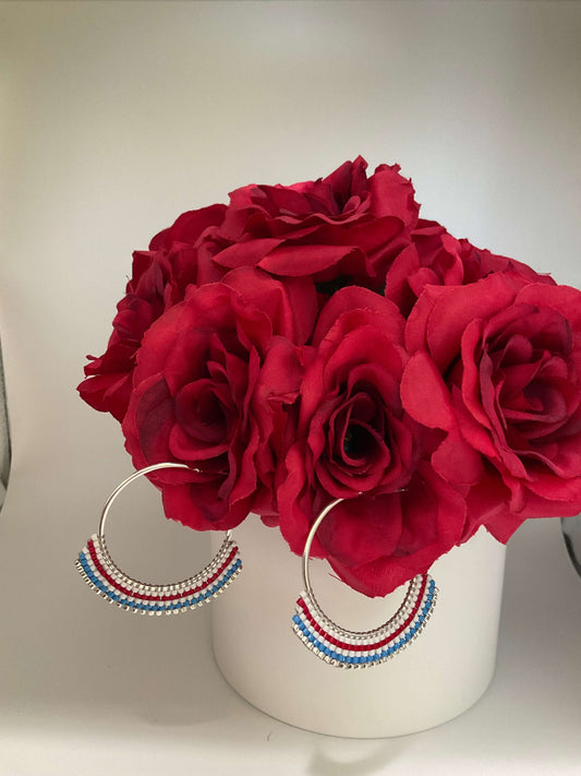 Beaded Hoop Earrings