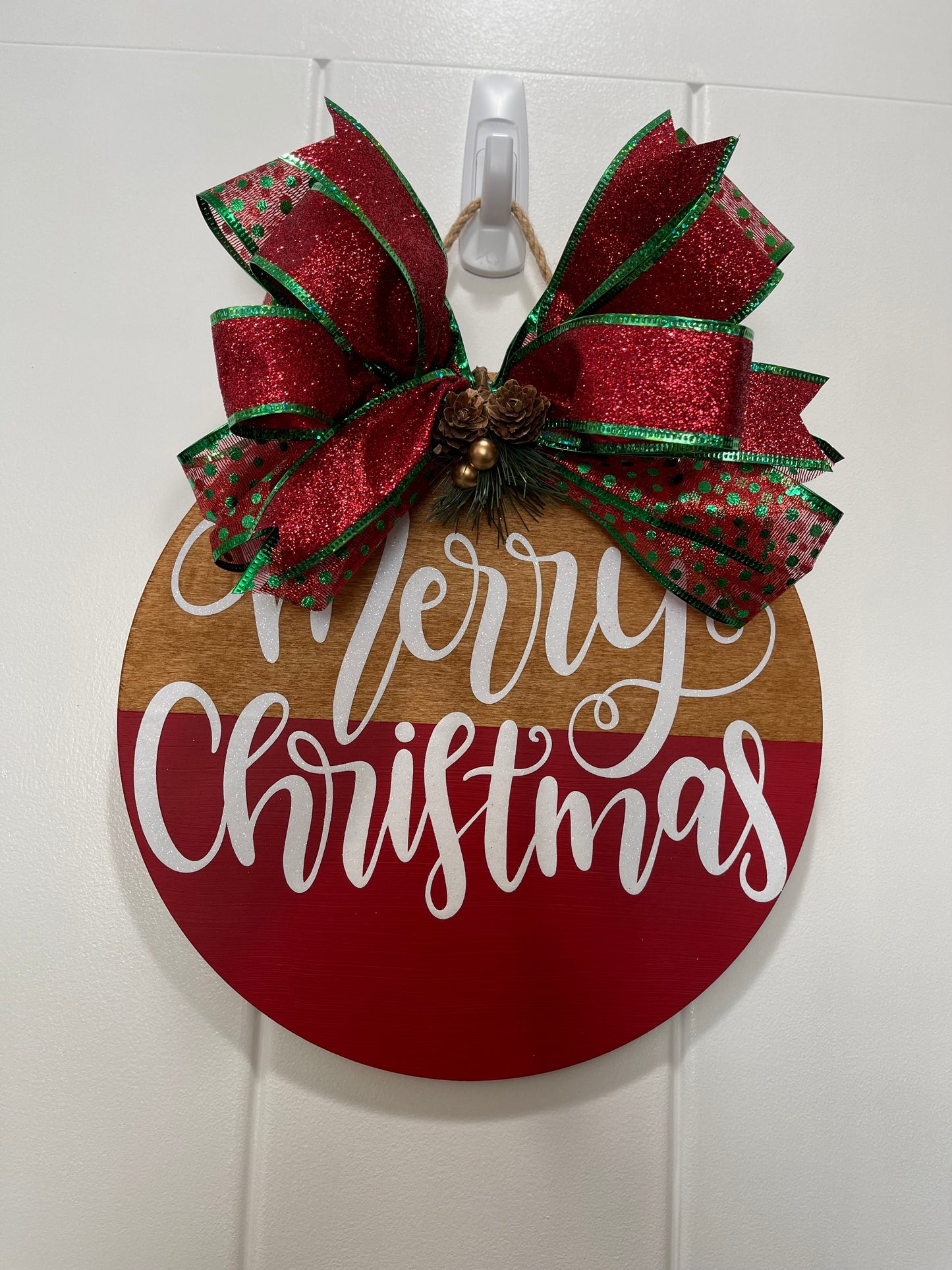 Merry Christmas Wooden Door Sign