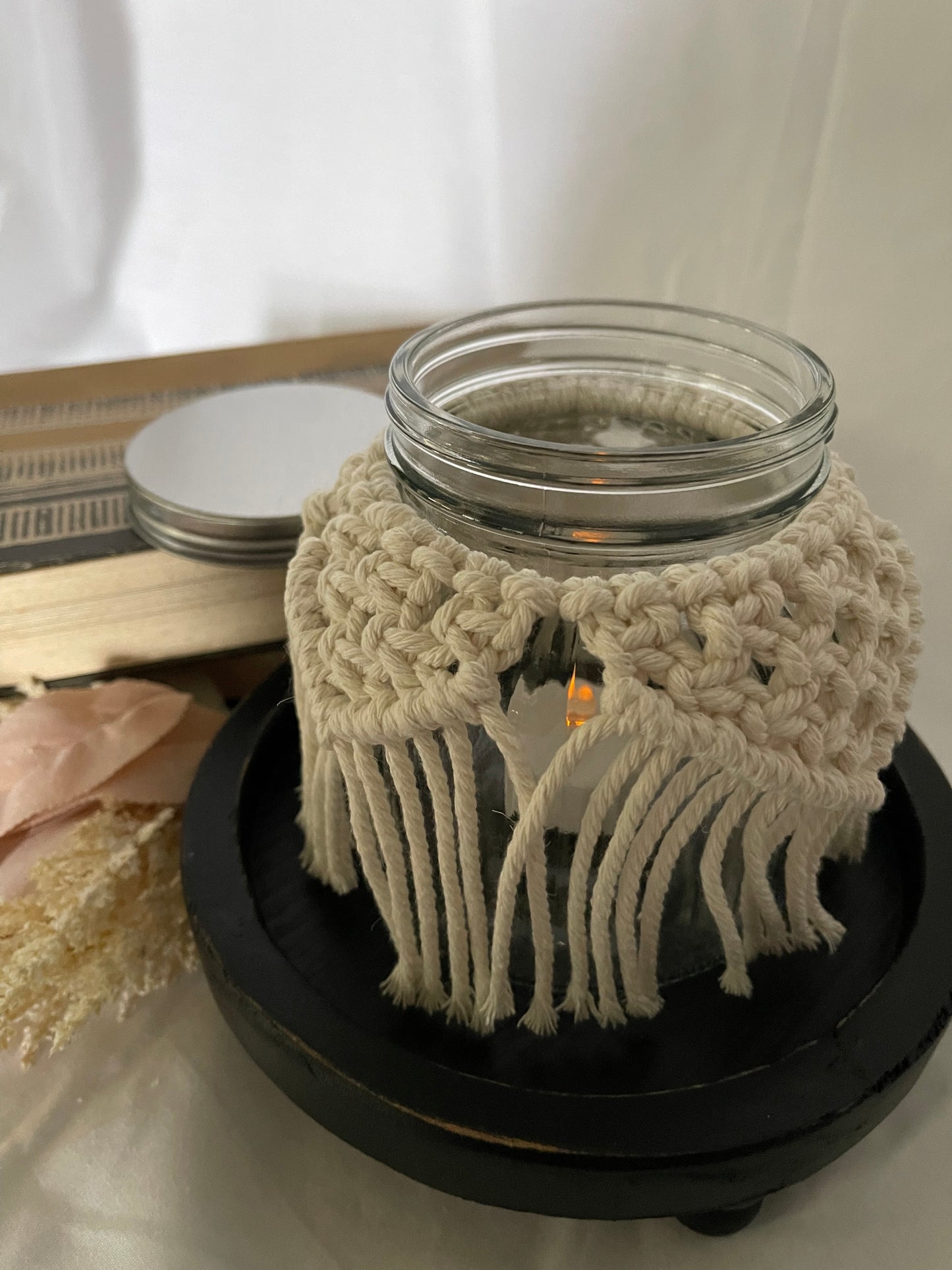 Macrame Tealight Jar