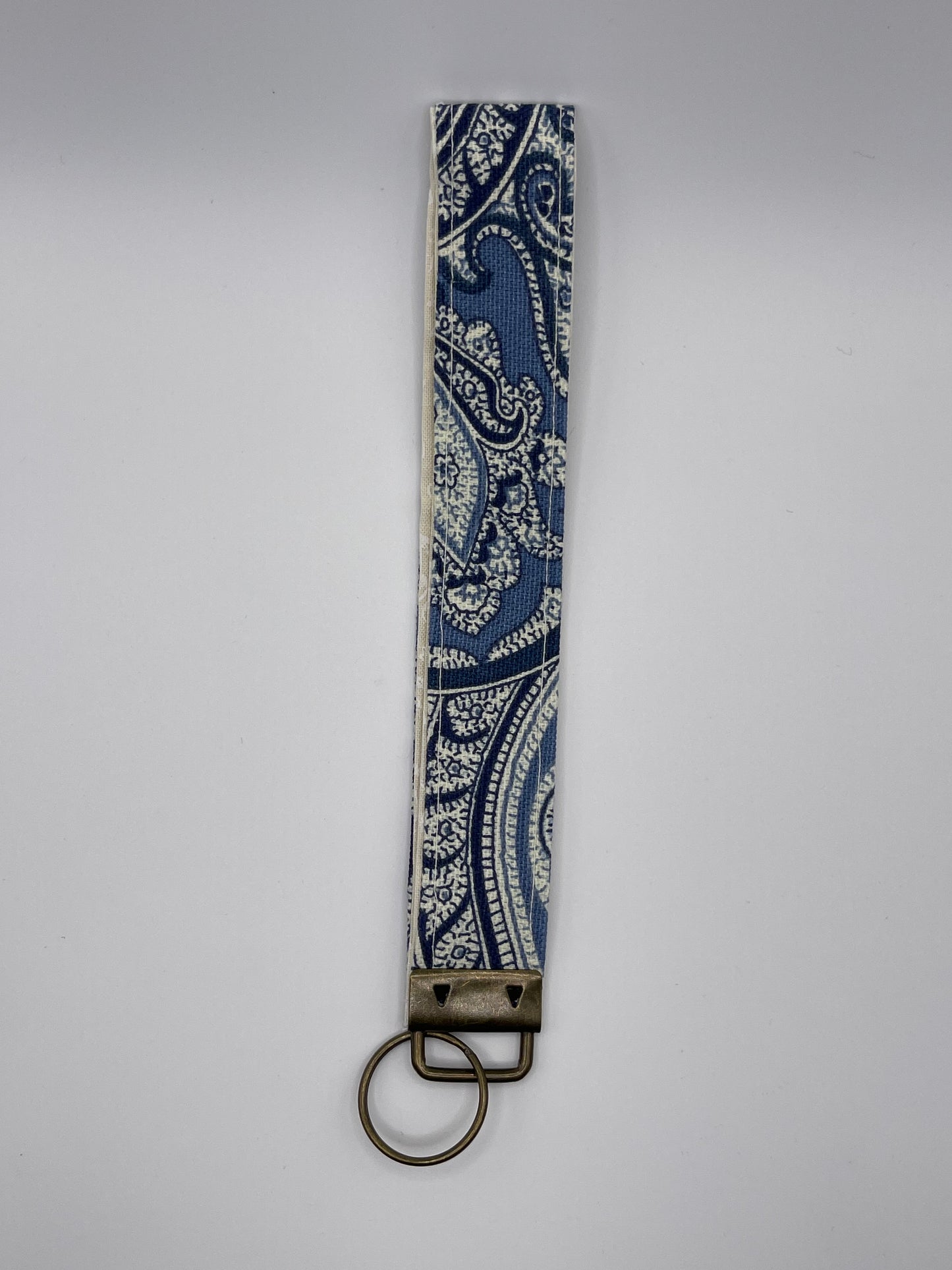 Blue Paisley Wristlet