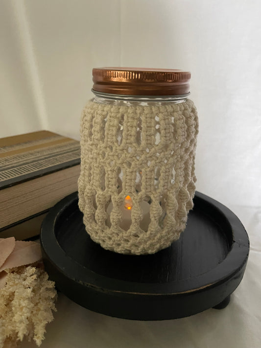 Macrame Tealight Jar