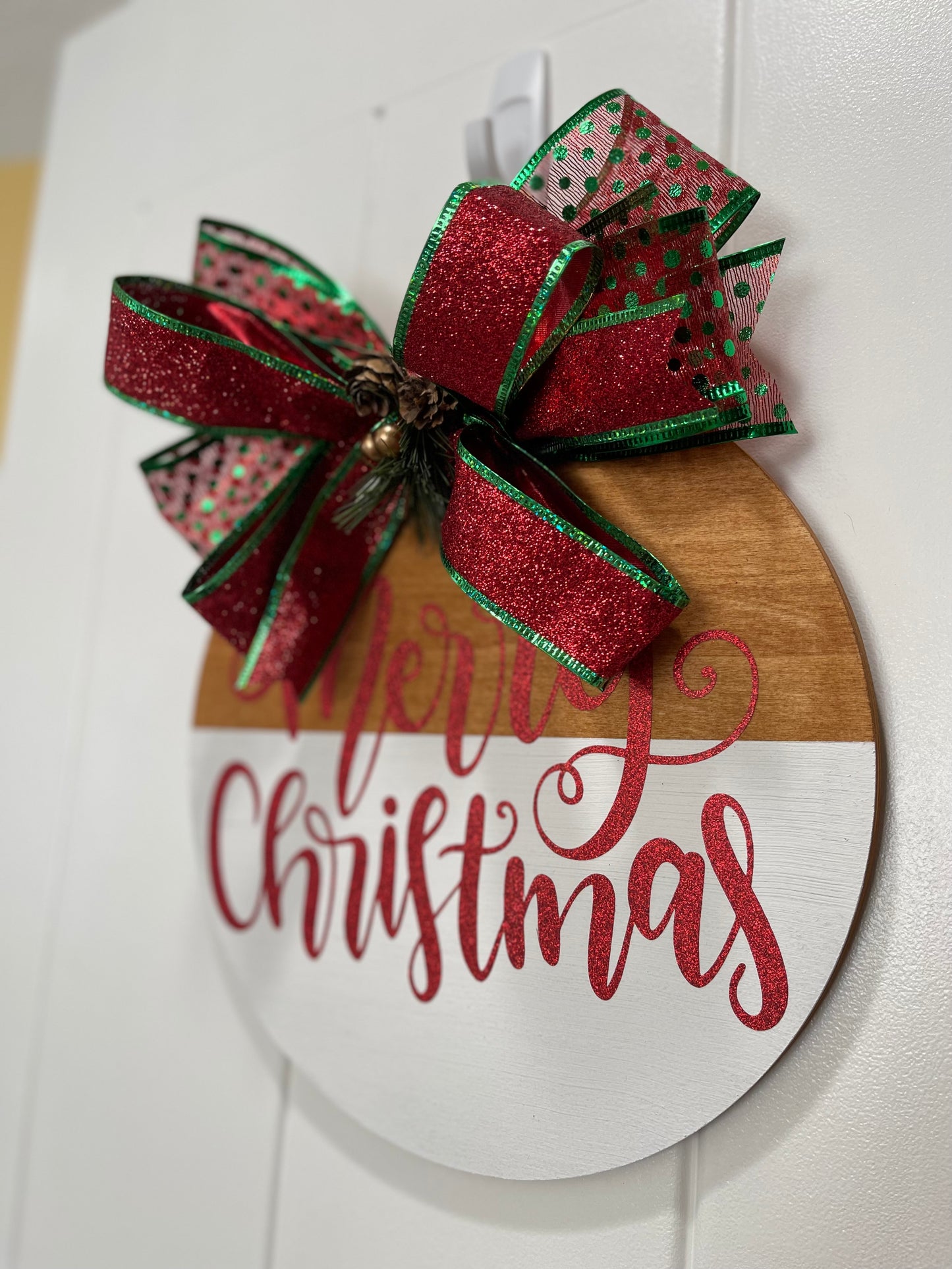 Merry Christmas Wooden Door Sign