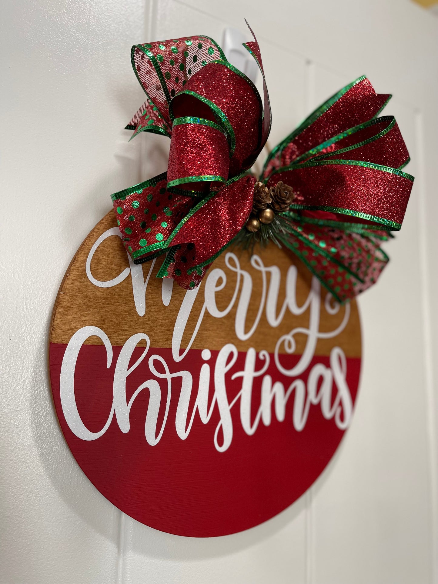 Merry Christmas Wooden Door Sign
