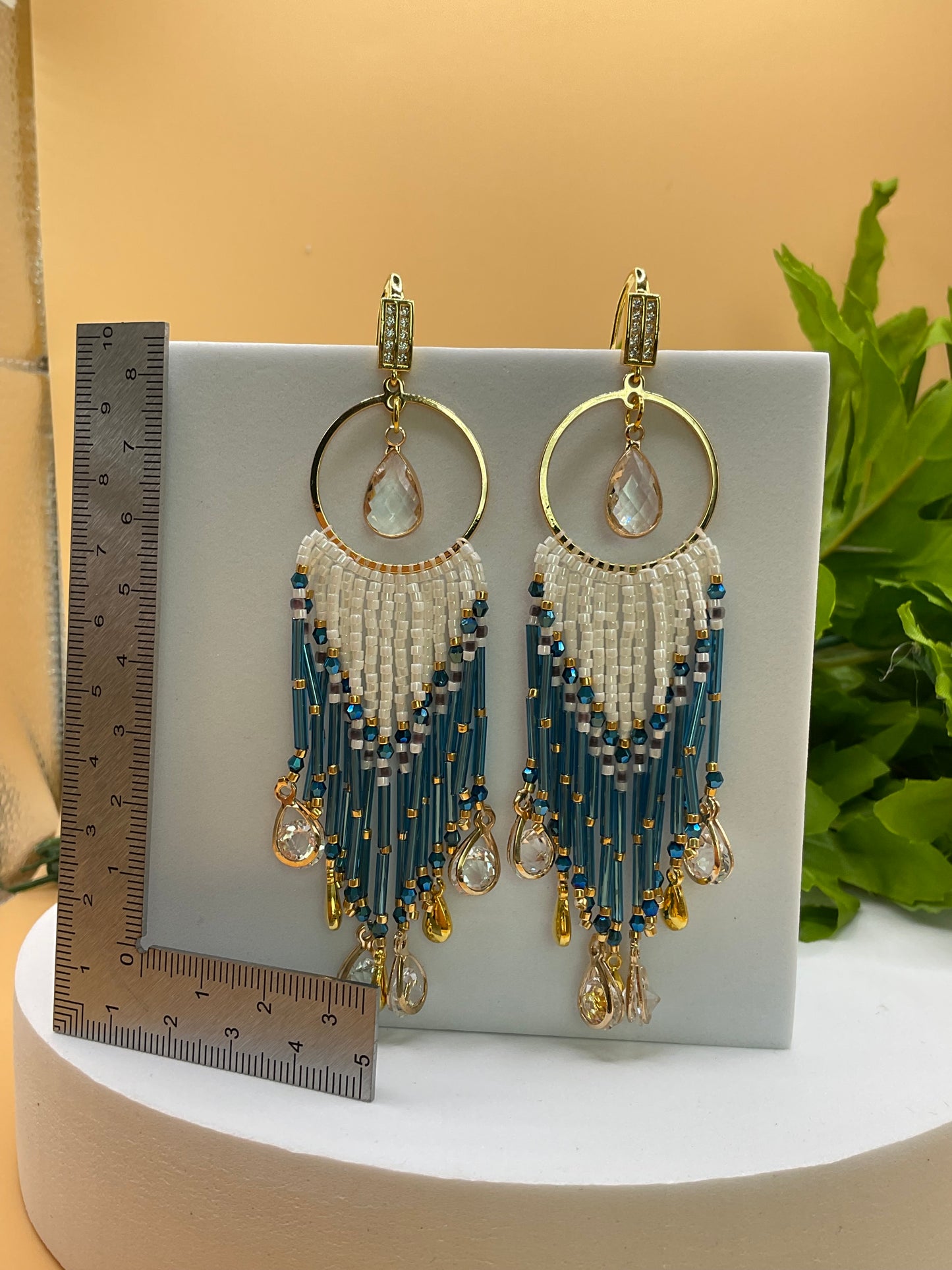 Elegant Beaded Dangle Earrings