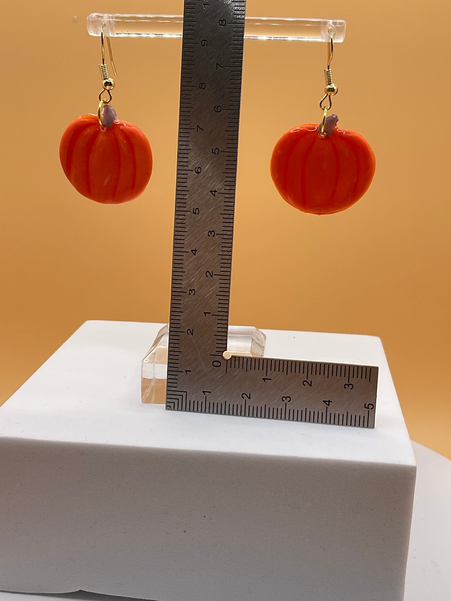 Fall Pumpkin Dangle Earrings | Autumn Gourds | Thanksgiving Earrings