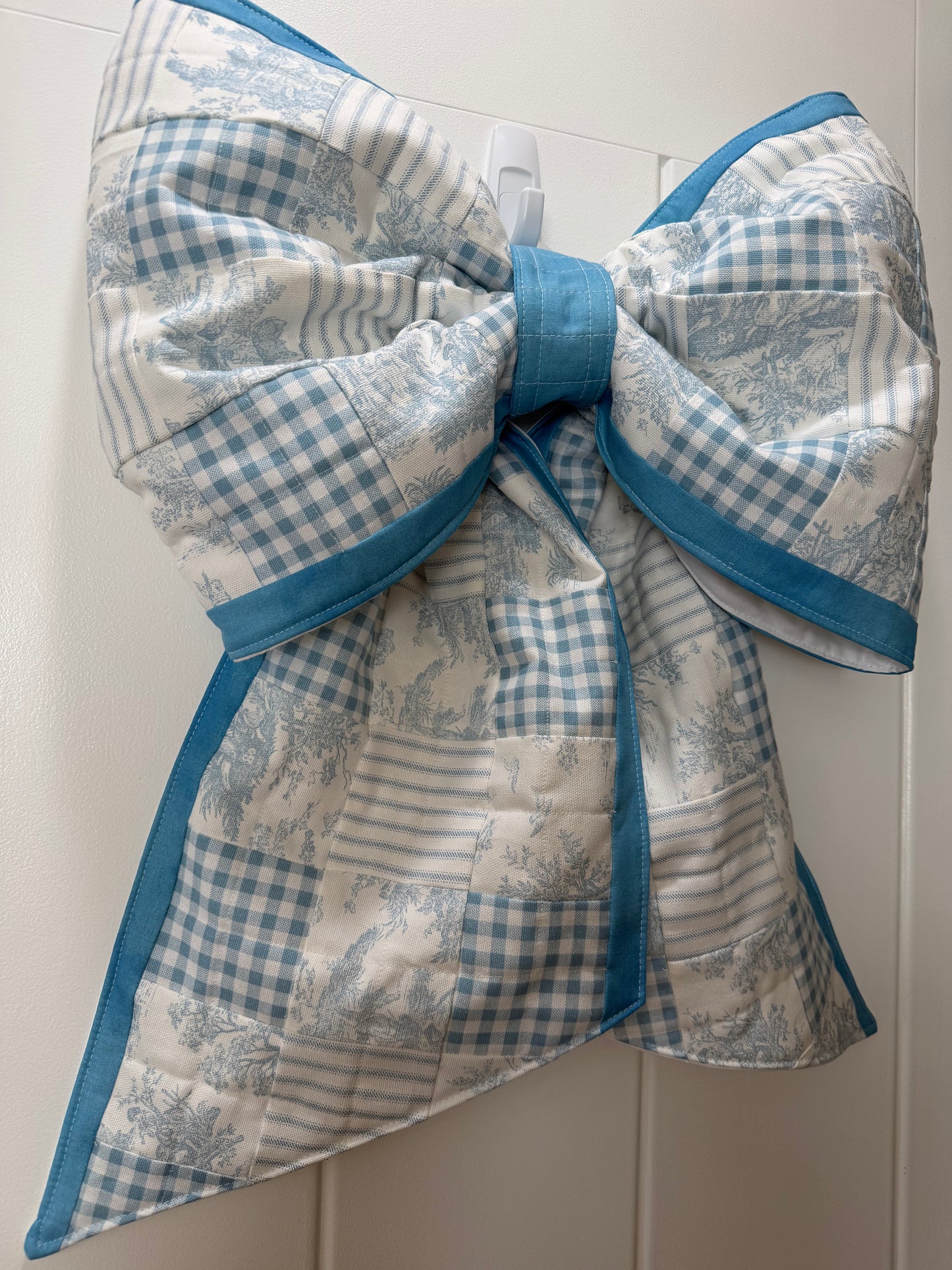 Oversized Quilted Patchwork Bow Wall or Door Decor
