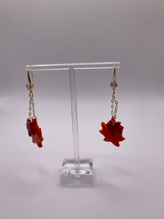 Autumn Leaves Polymer Clay Dangle Earrings