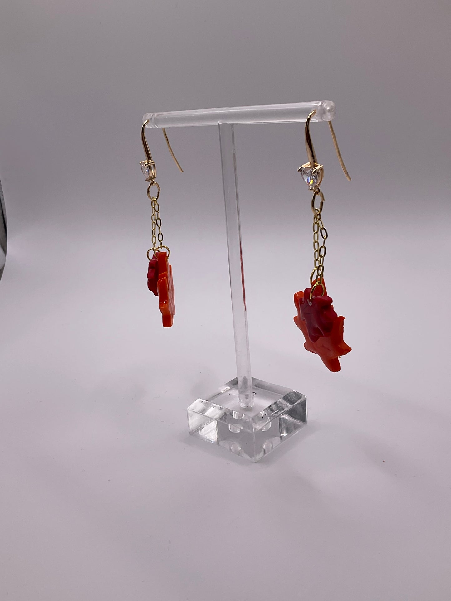 Autumn Leaves Polymer Clay Dangle Earrings