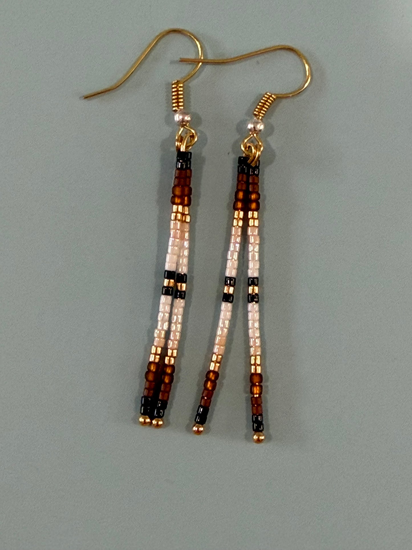 Multi-colored Beaded Dangle Earrings