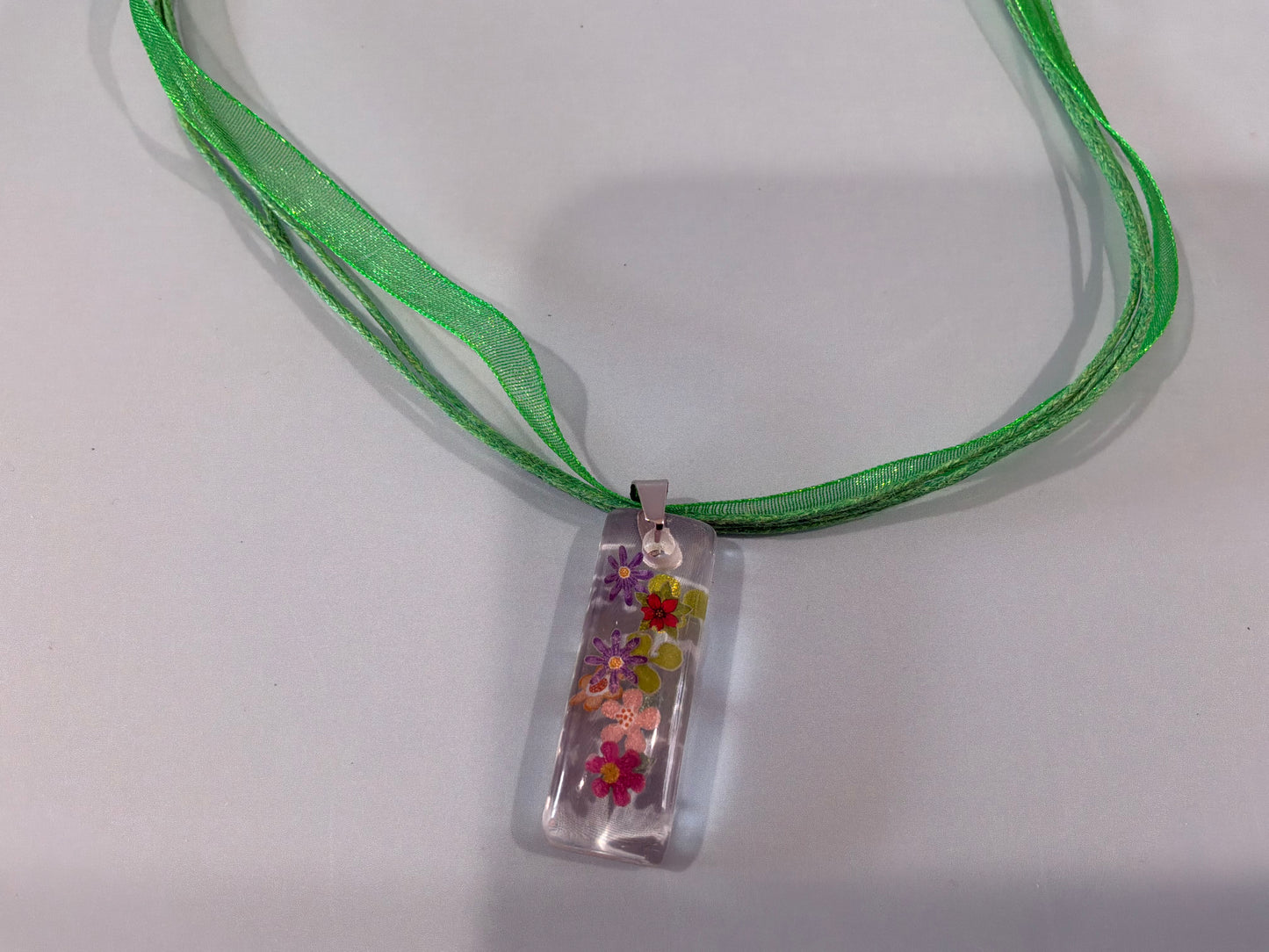 Acrylic Resin Floral Necklace