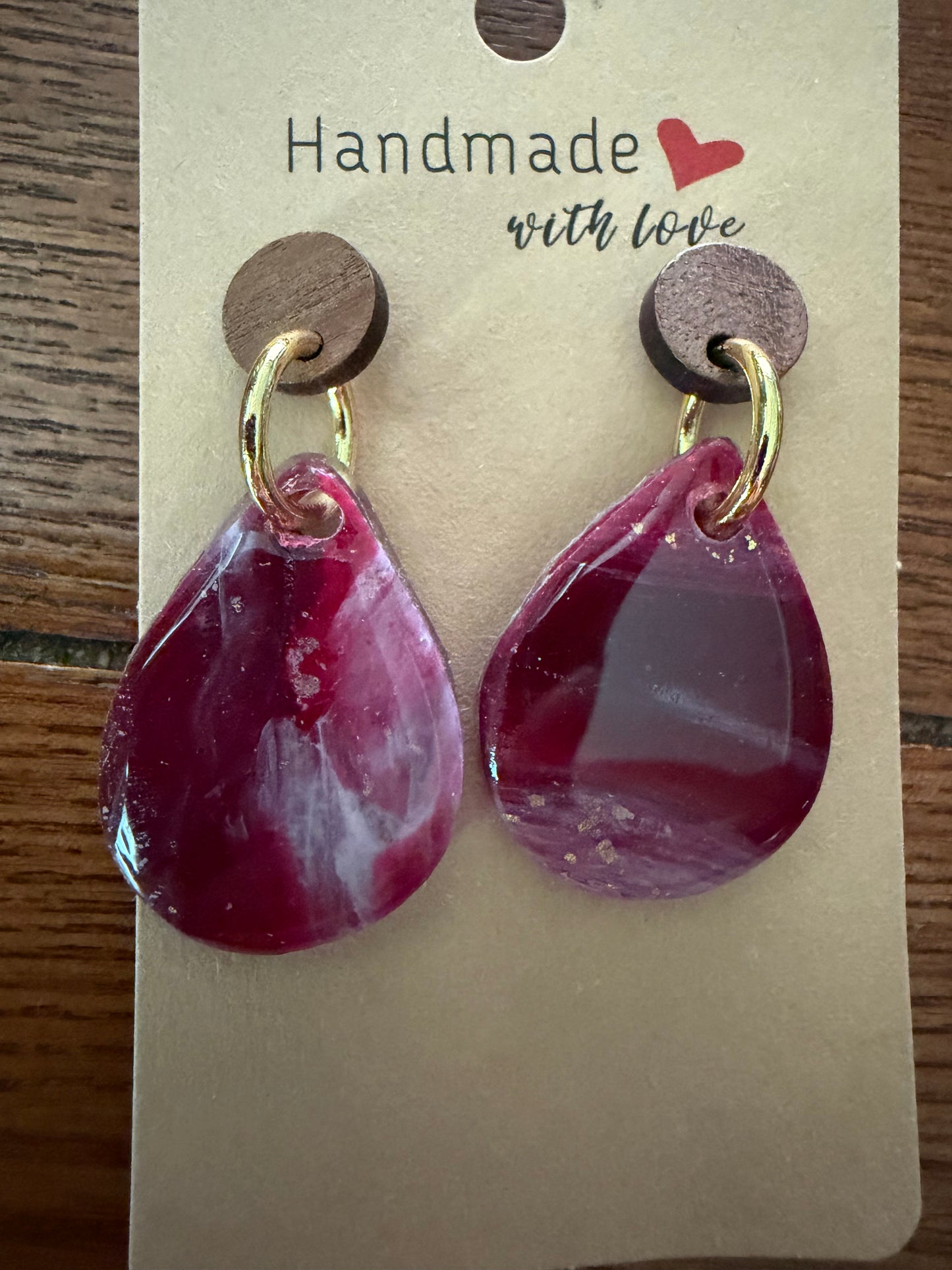 Marbled Polymer Clay Earrings
