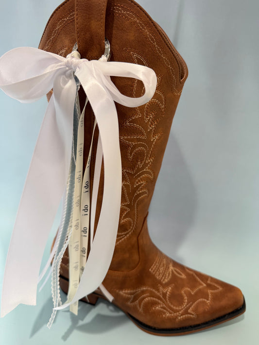 Boot Bows, Country Wedding Boot Ribbons, Western Wear Accessory