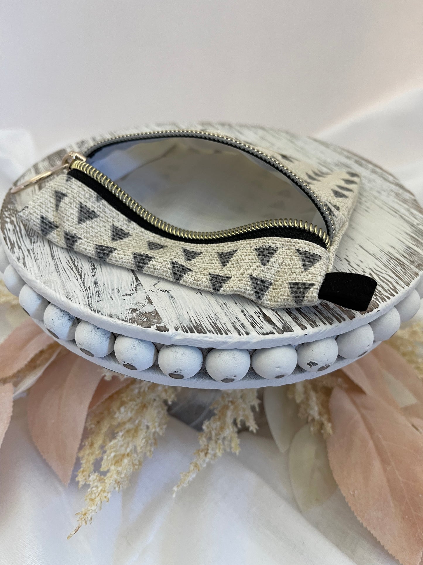 Triangle Print Wristlet Wallet
