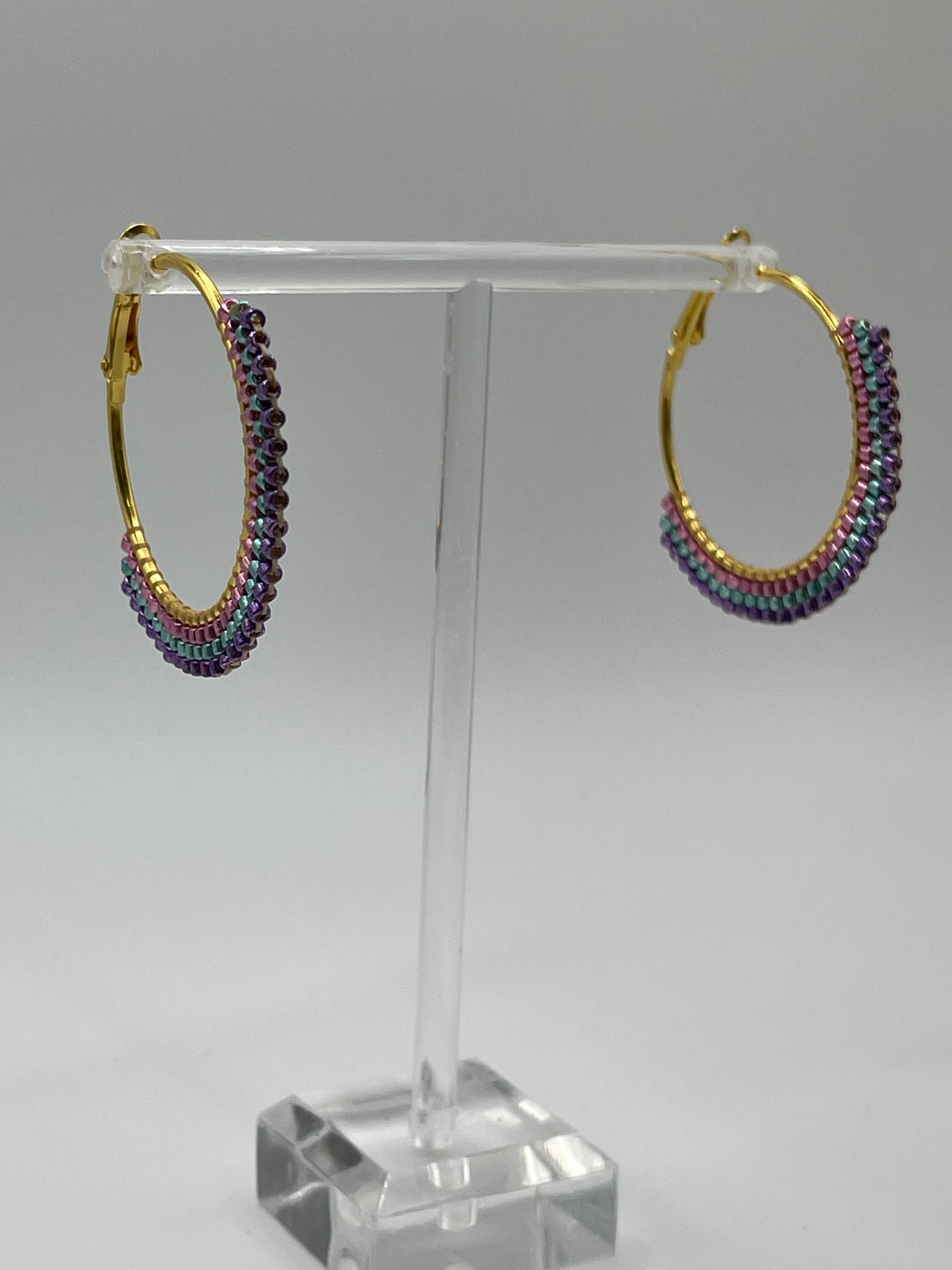 Beaded Hoop Earrings