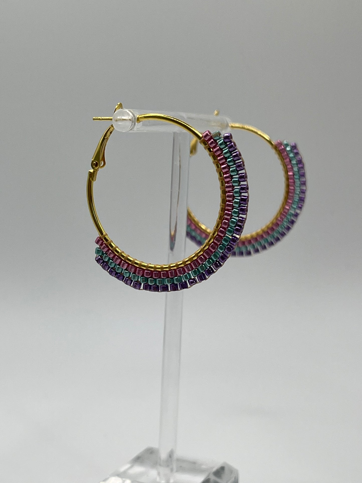 Beaded Hoop Earrings