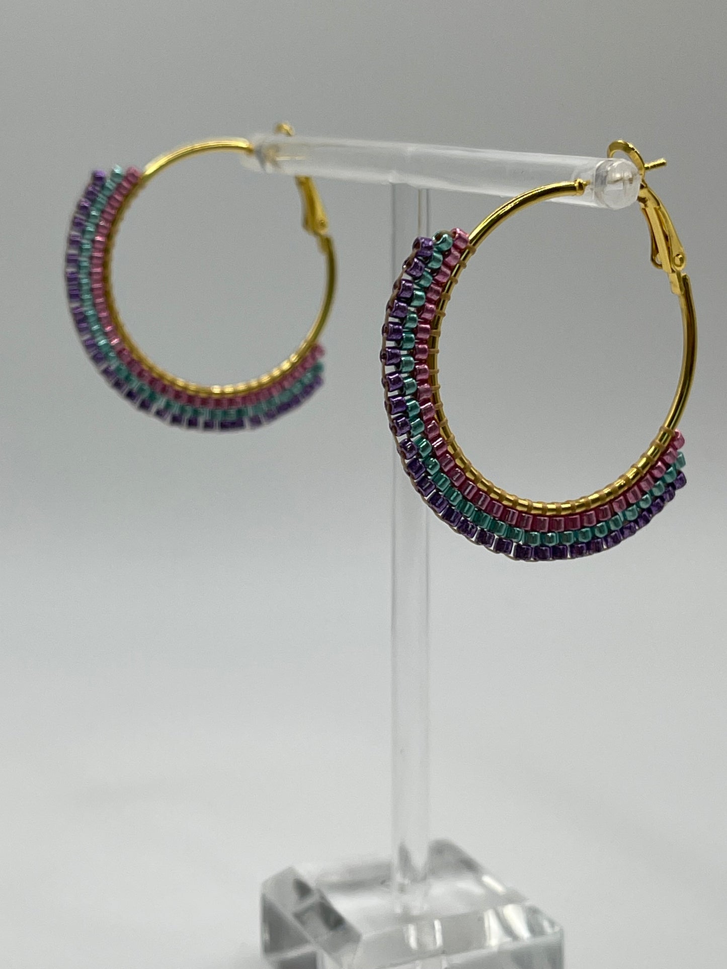 Beaded Hoop Earrings