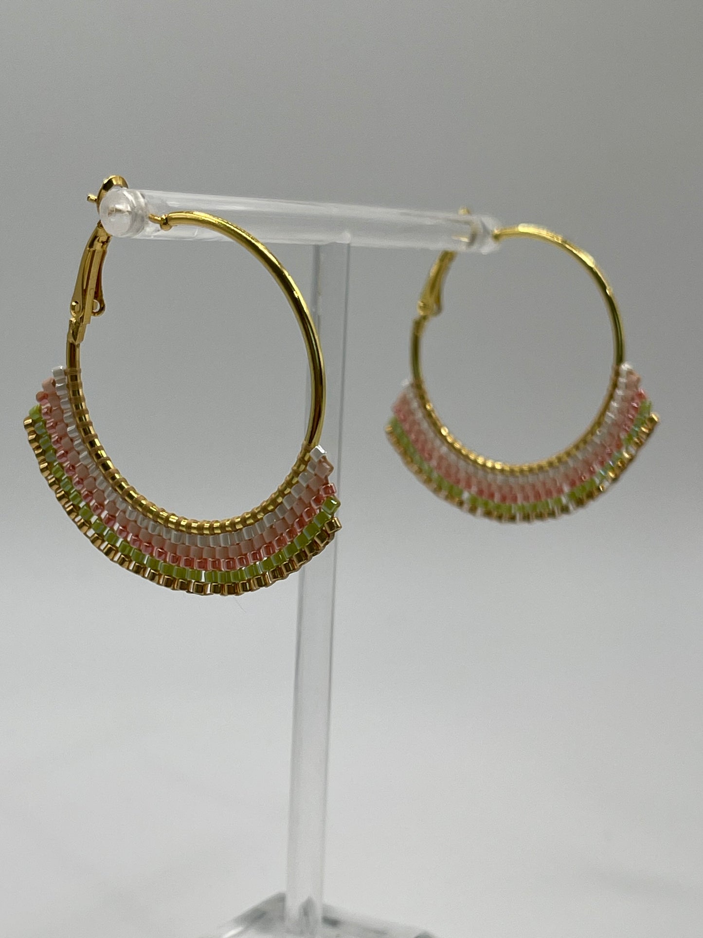 Beaded Hoop Earrings