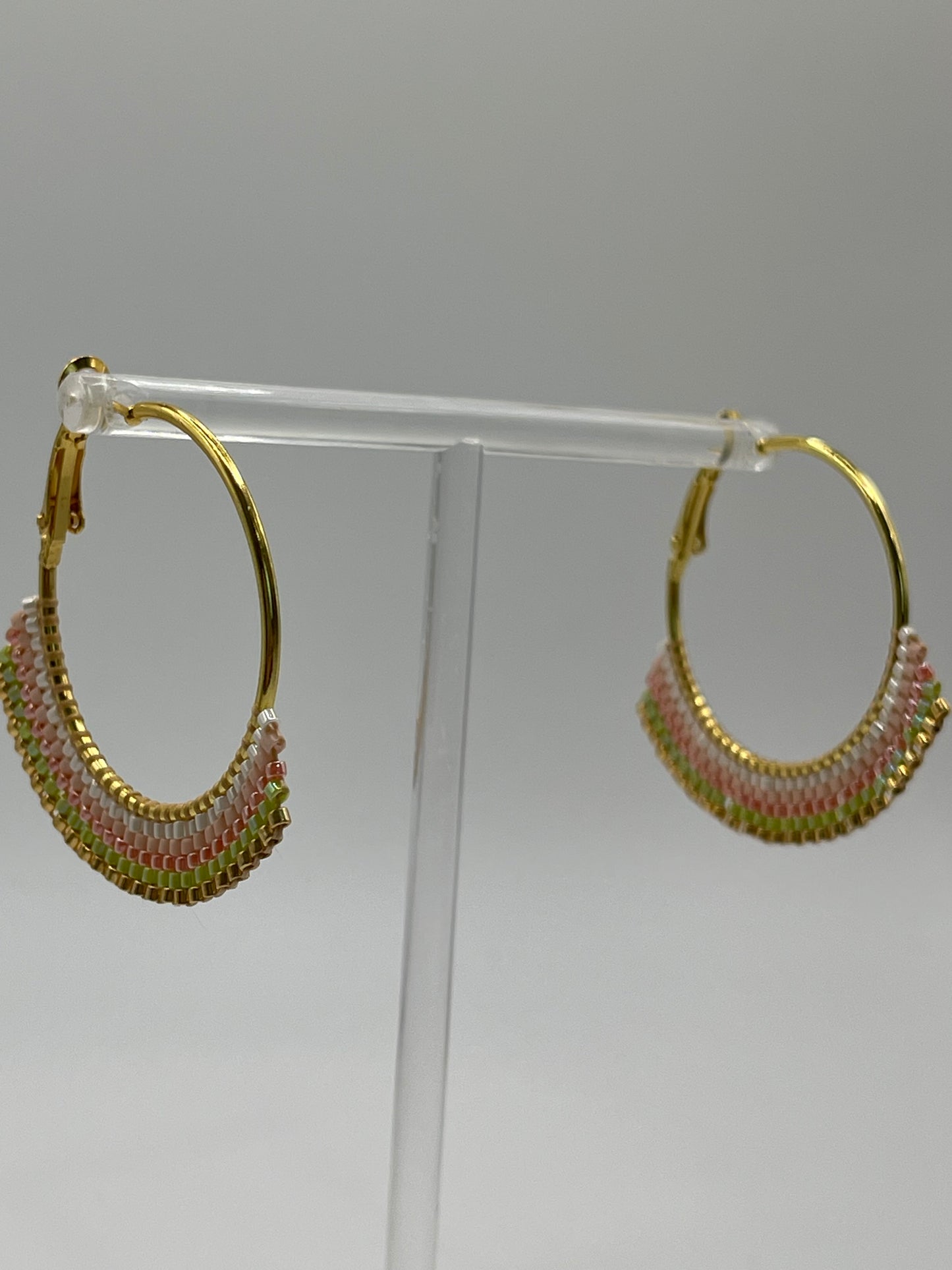 Beaded Hoop Earrings