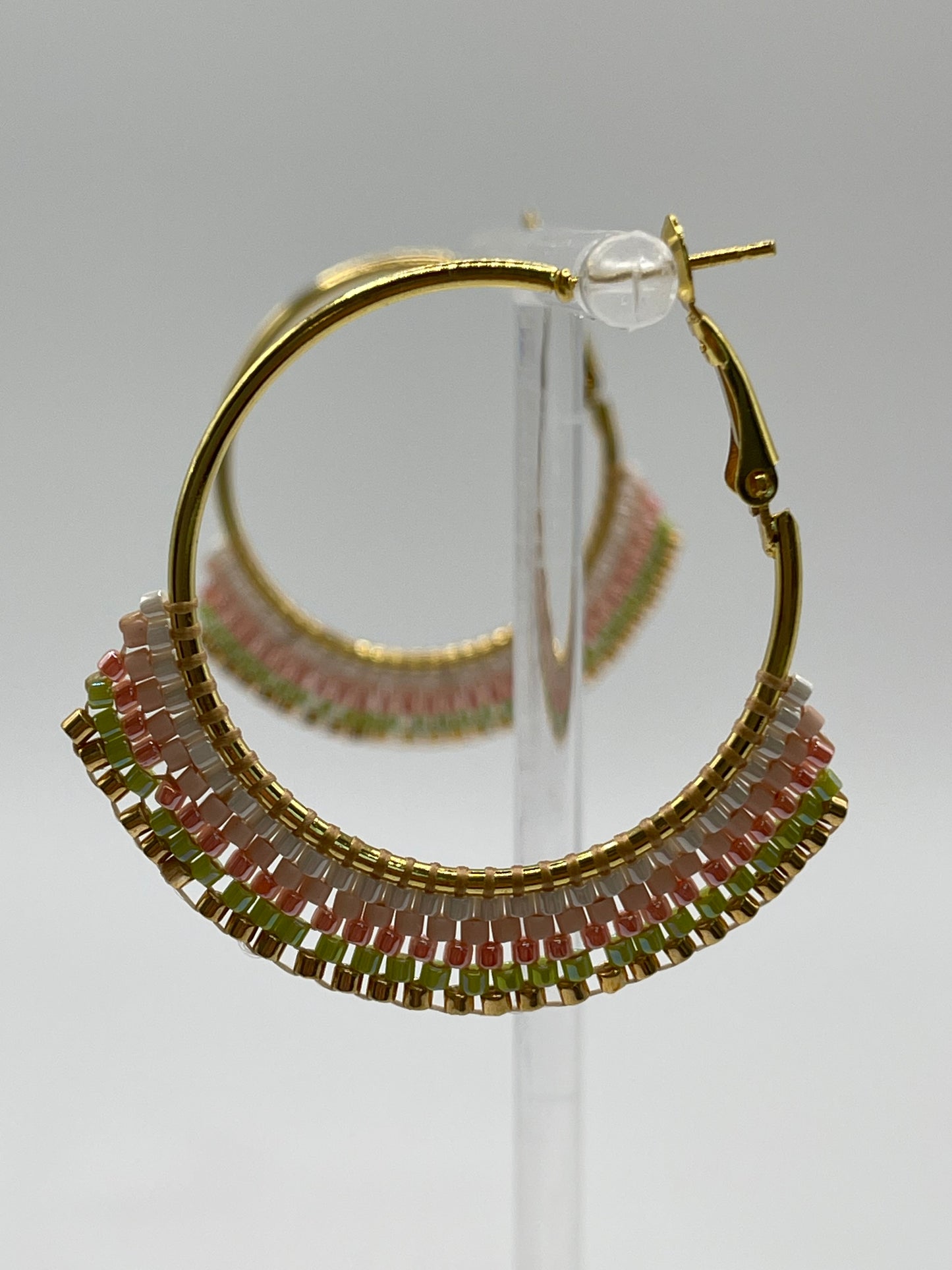 Beaded Hoop Earrings
