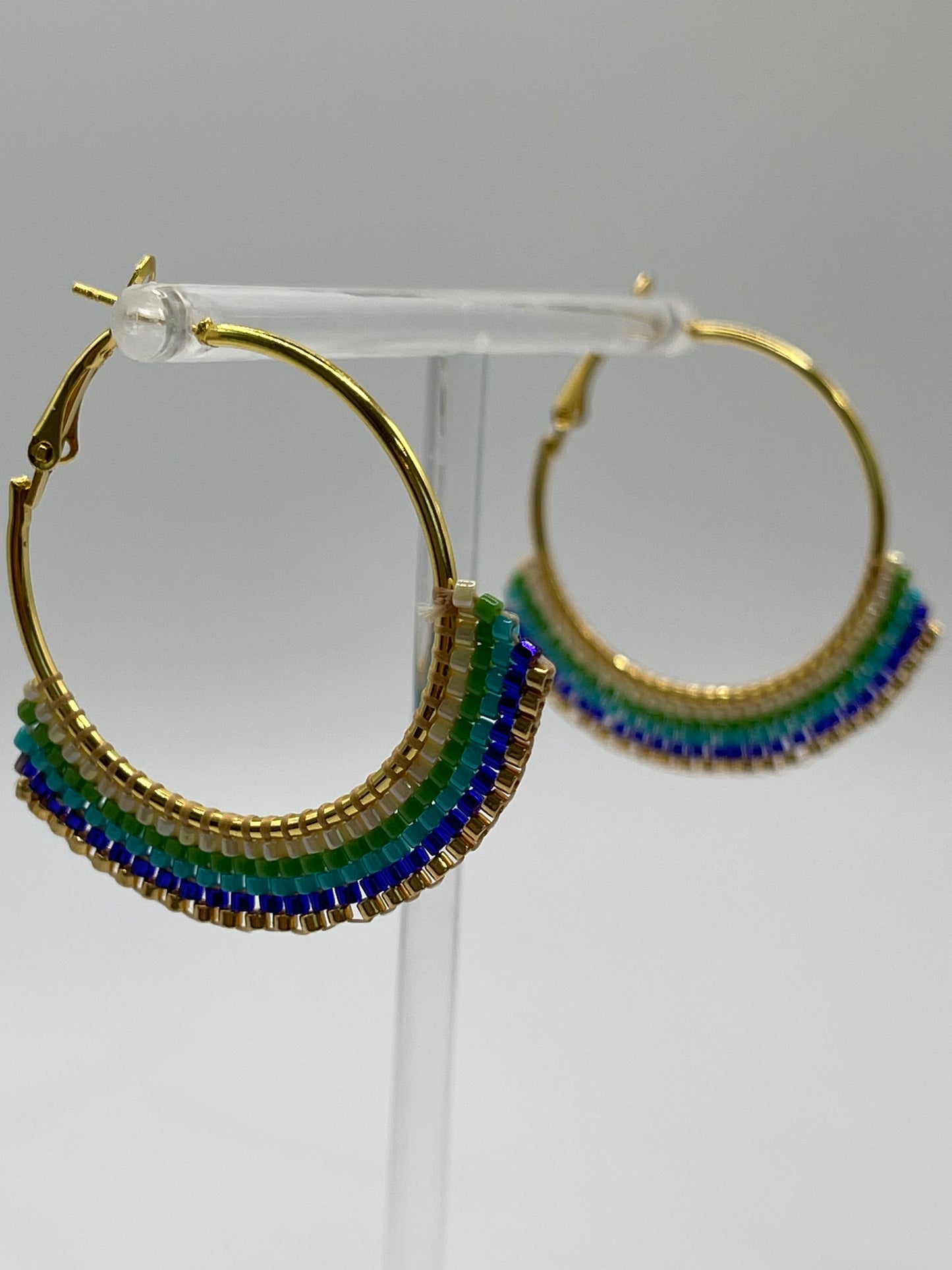 Beaded Hoop Earrings