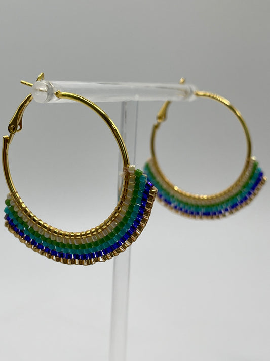 Beaded Hoop Earrings