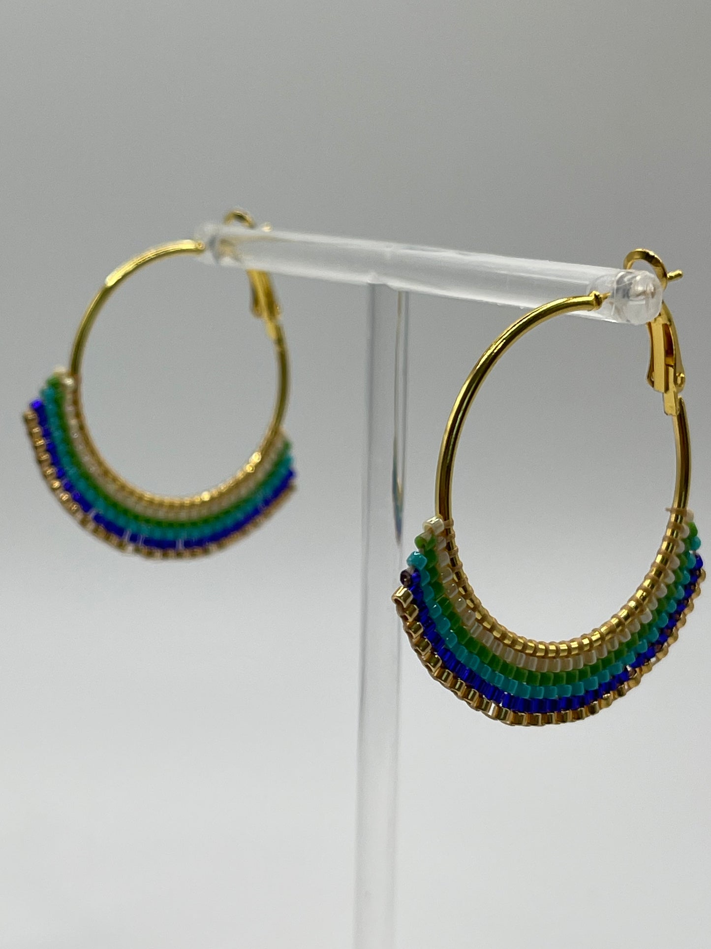 Beaded Hoop Earrings