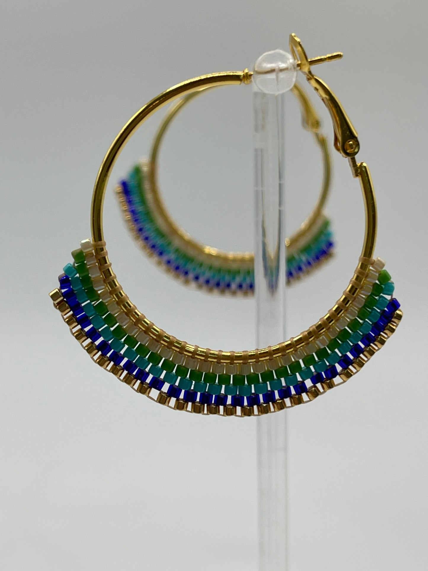 Beaded Hoop Earrings
