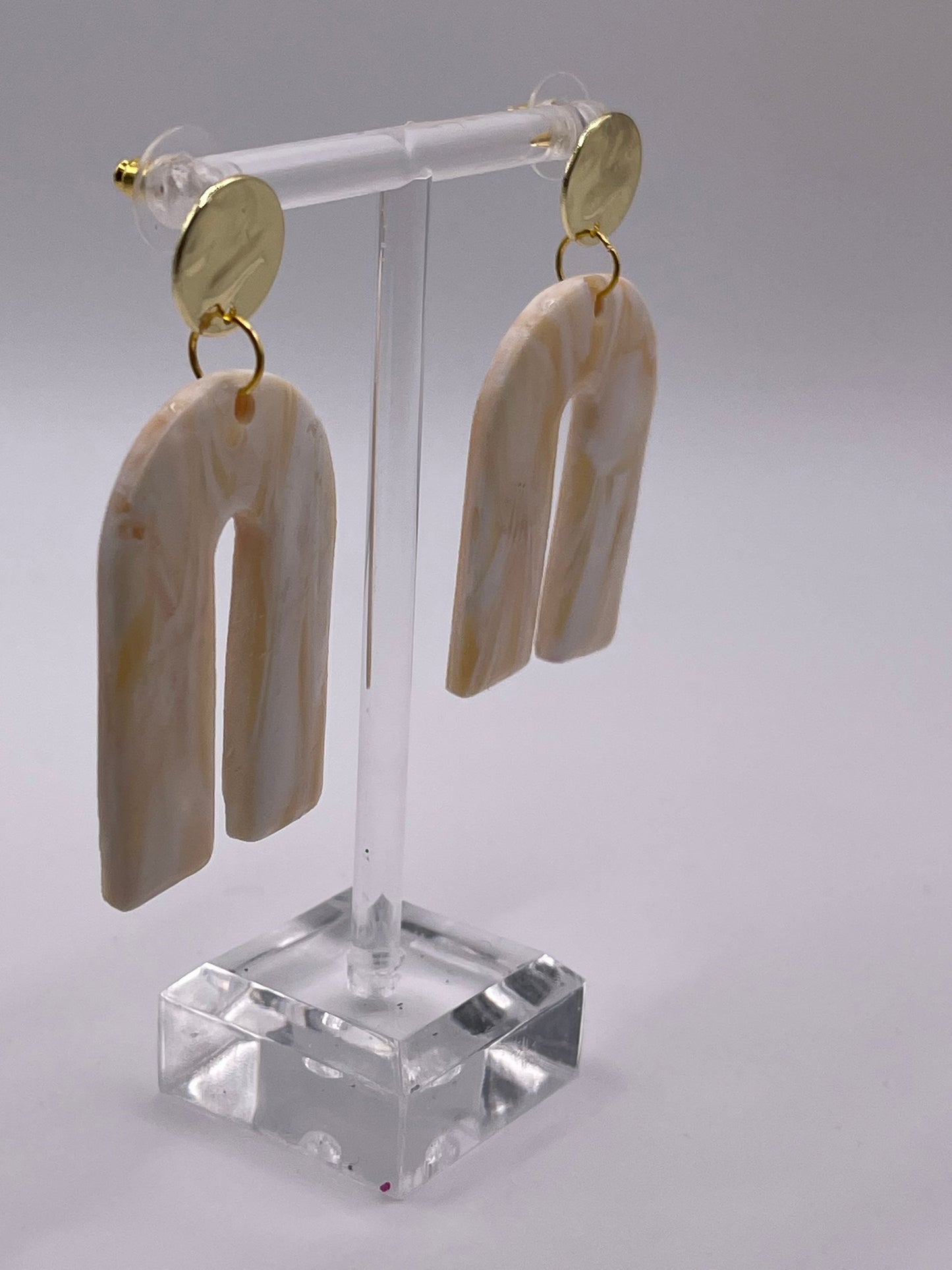 Arch Polymer Clay Dangle Earrings