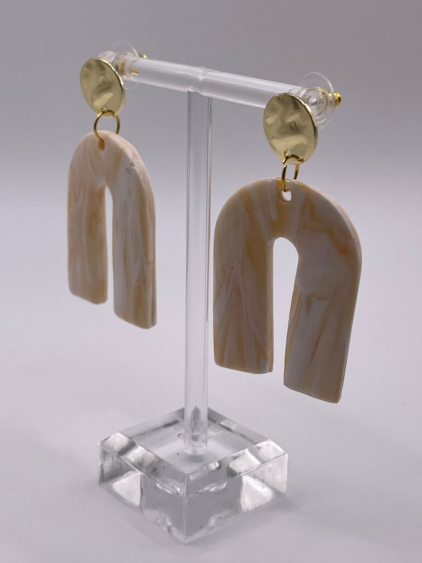 Arch Polymer Clay Dangle Earrings