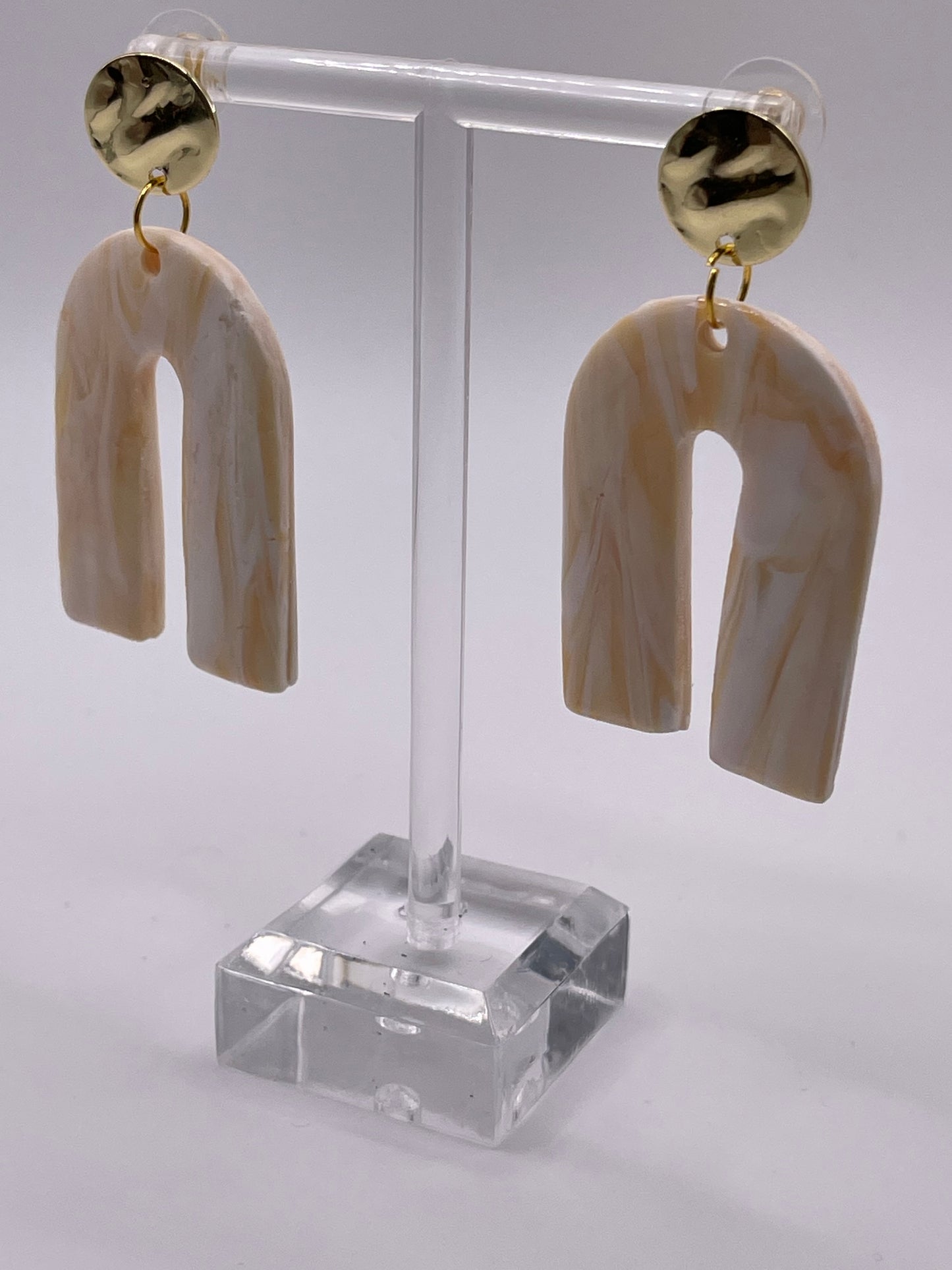Arch Polymer Clay Dangle Earrings