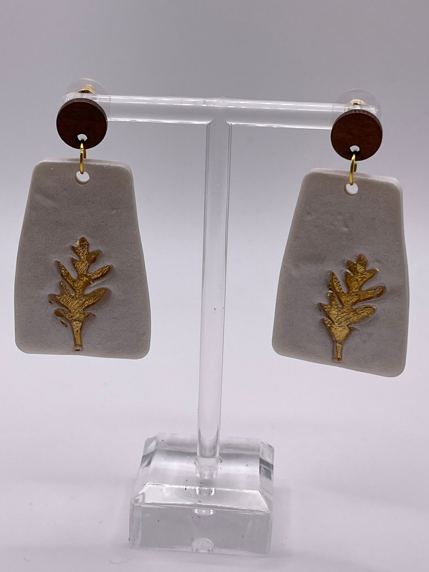 Wood & Polymer Clay Nature Earrings
