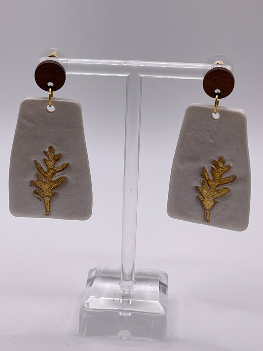 Wood & Polymer Clay Nature Earrings