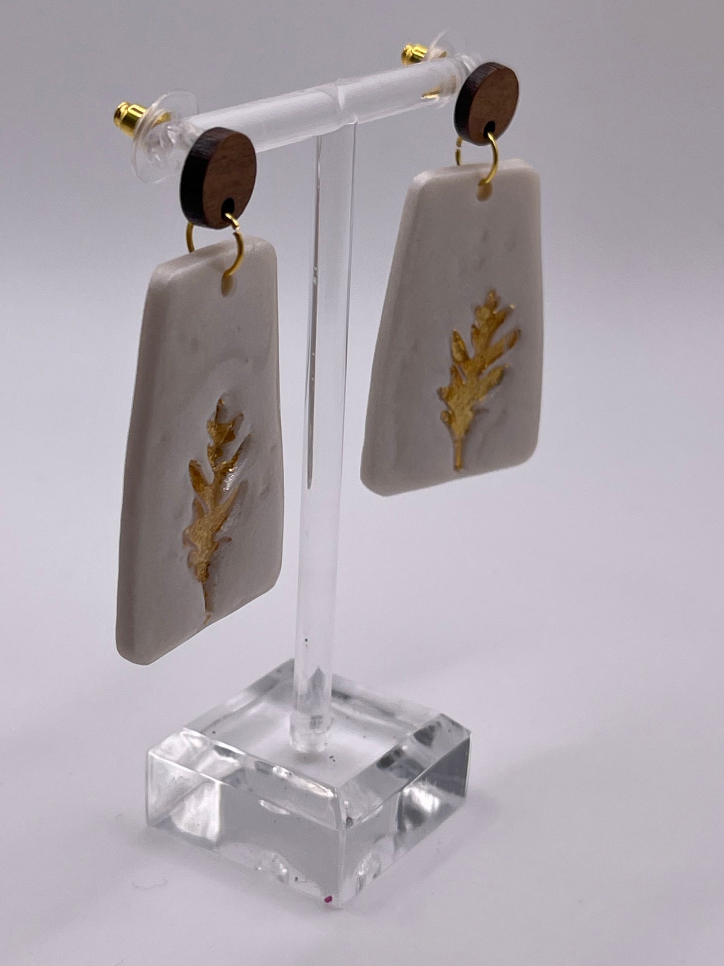 Wood & Polymer Clay Nature Earrings