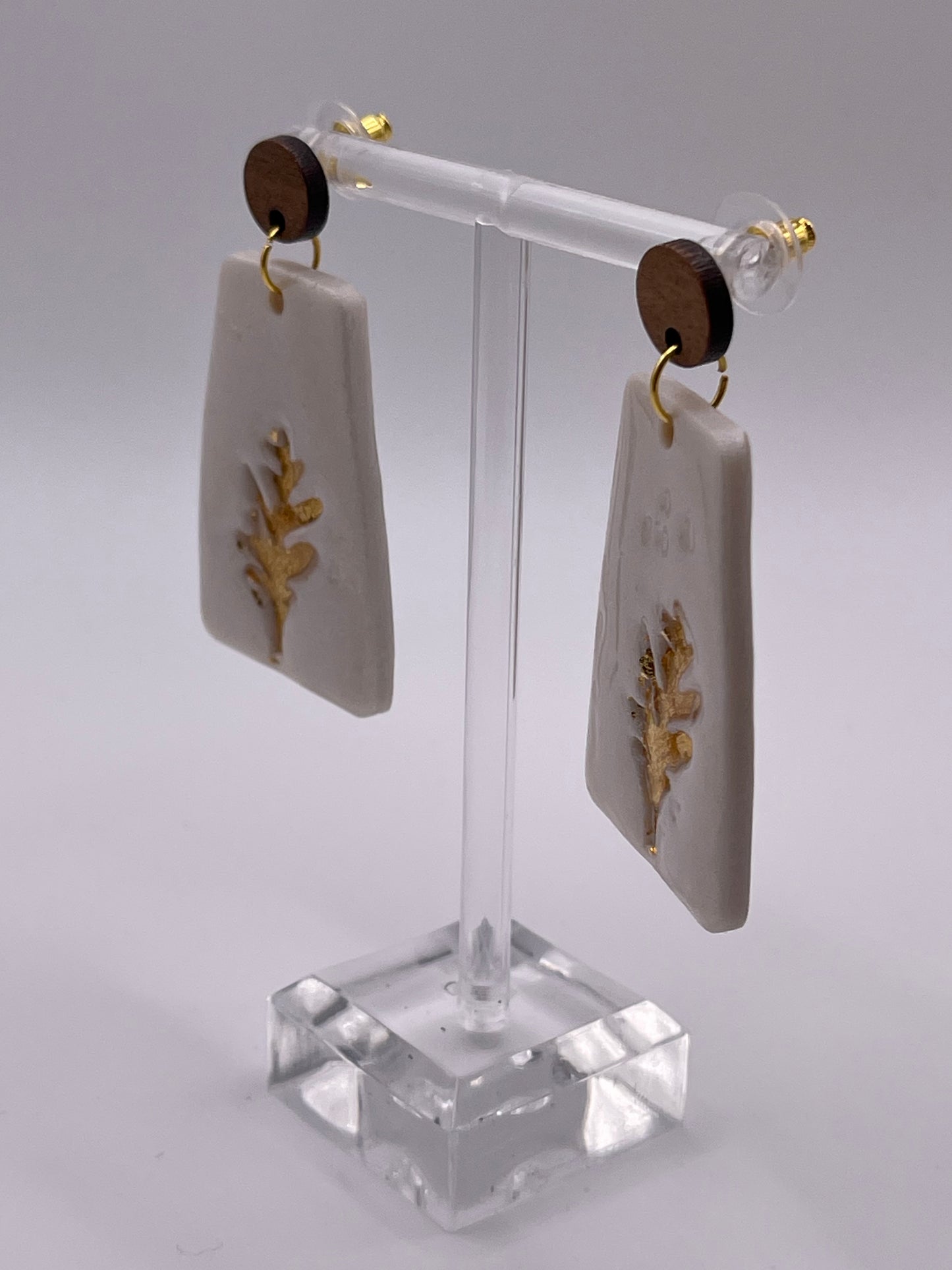 Wood & Polymer Clay Nature Earrings