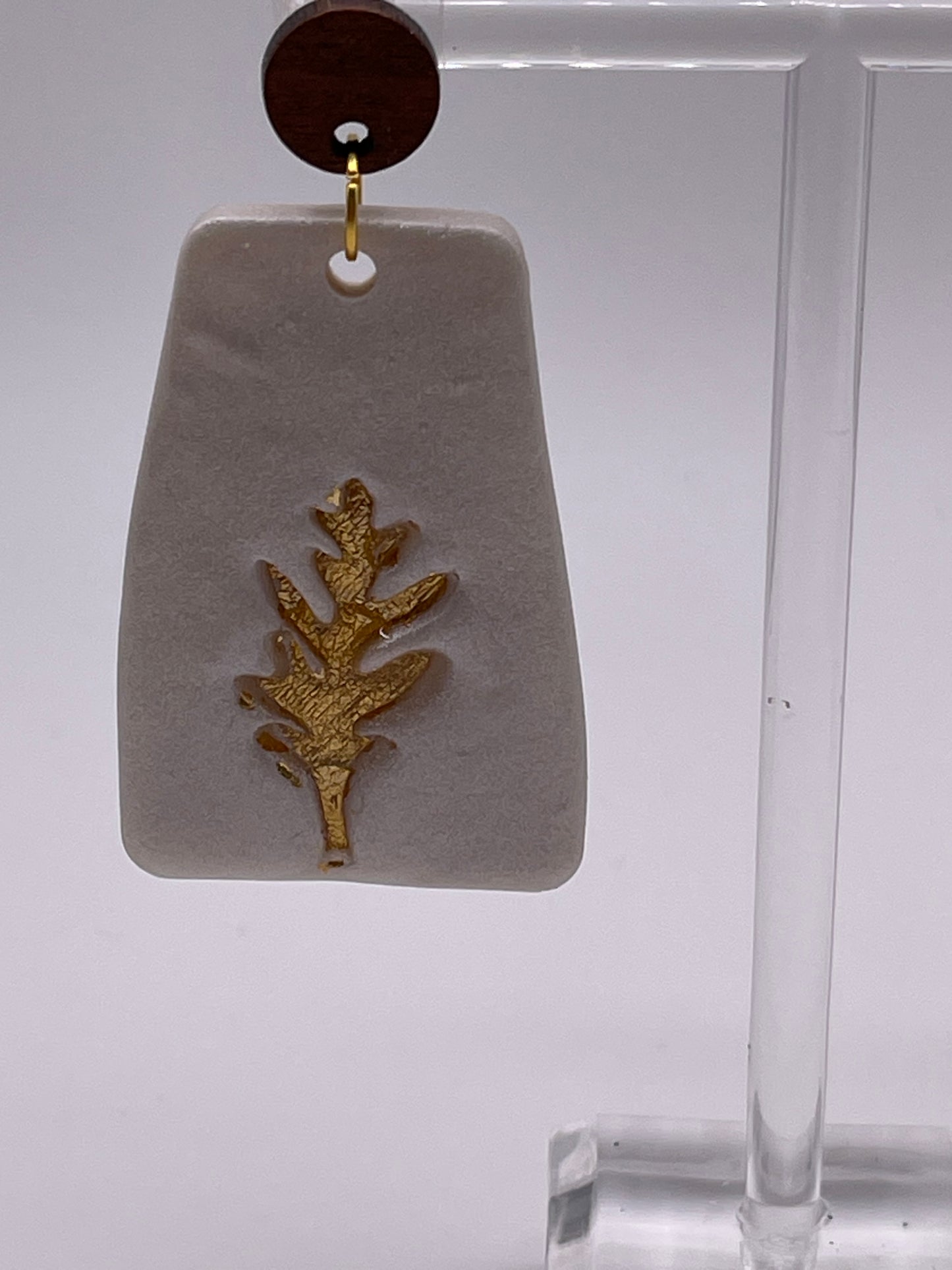 Wood & Polymer Clay Nature Earrings