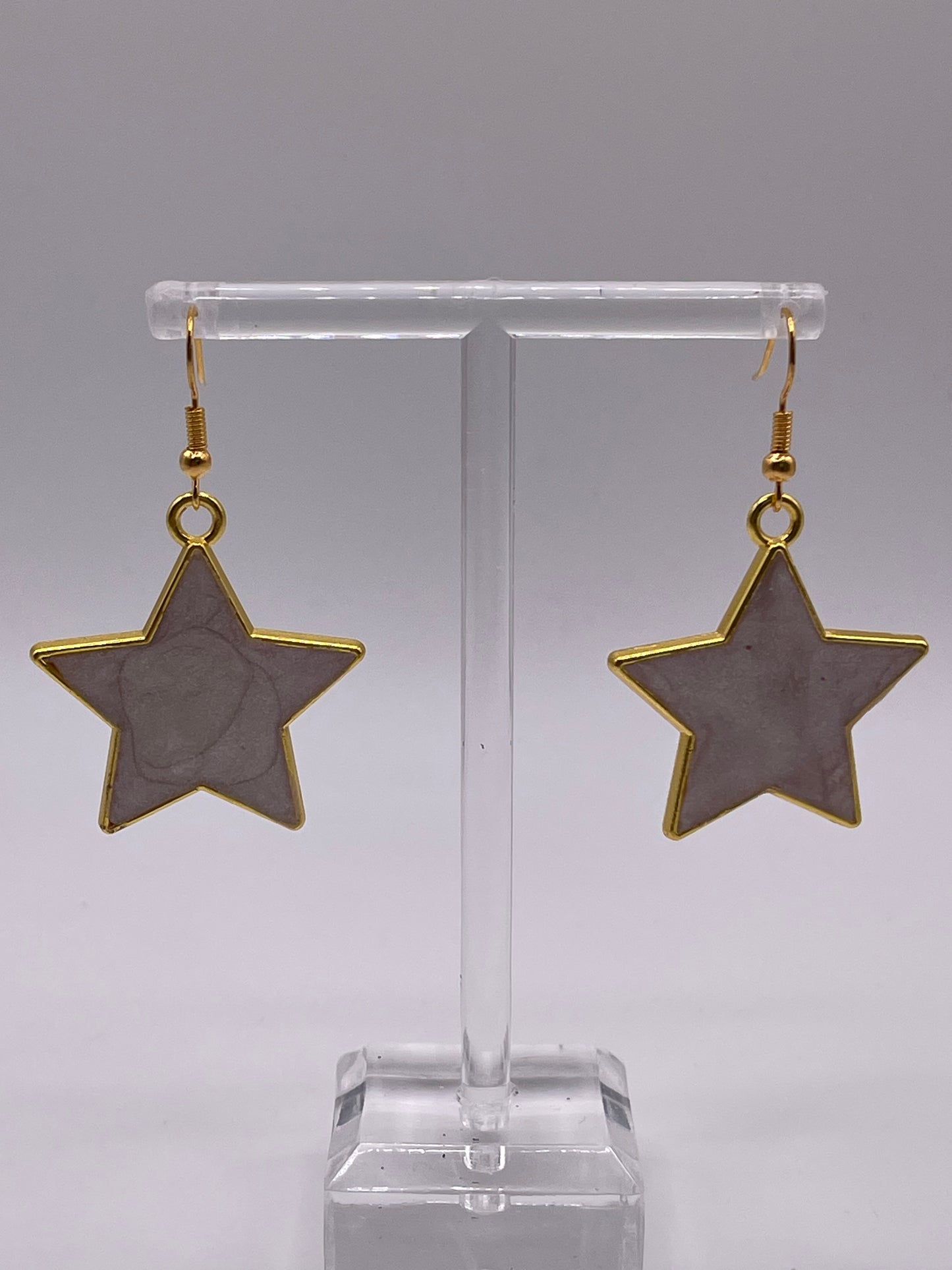 Polymer Clay Inlay Star Earrings