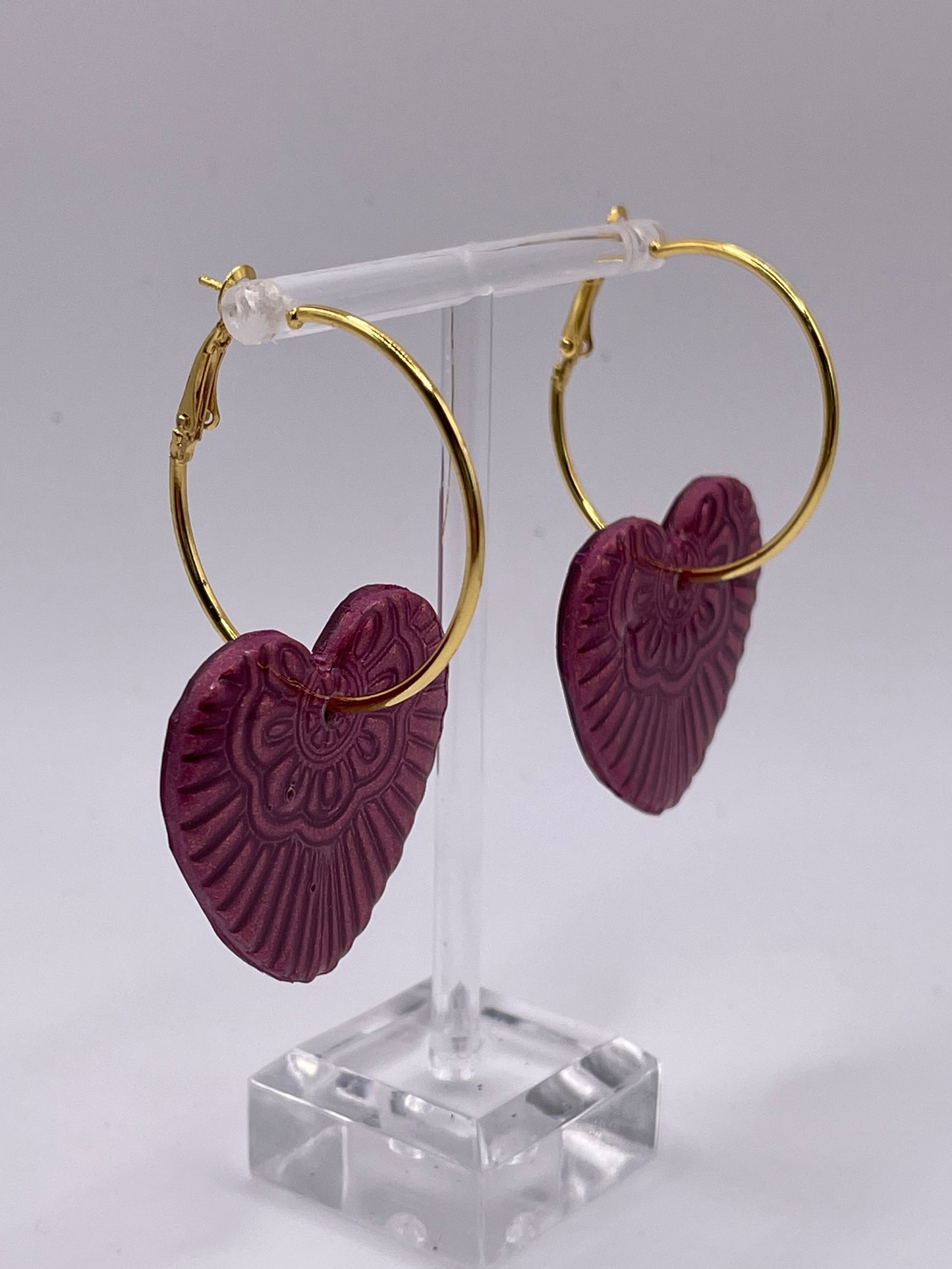 Heart Hoop Earrings