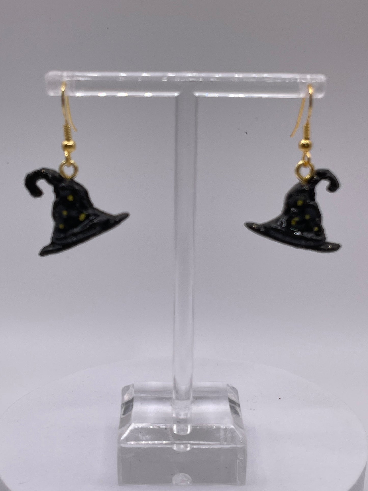 Black Witch Hat Earrings