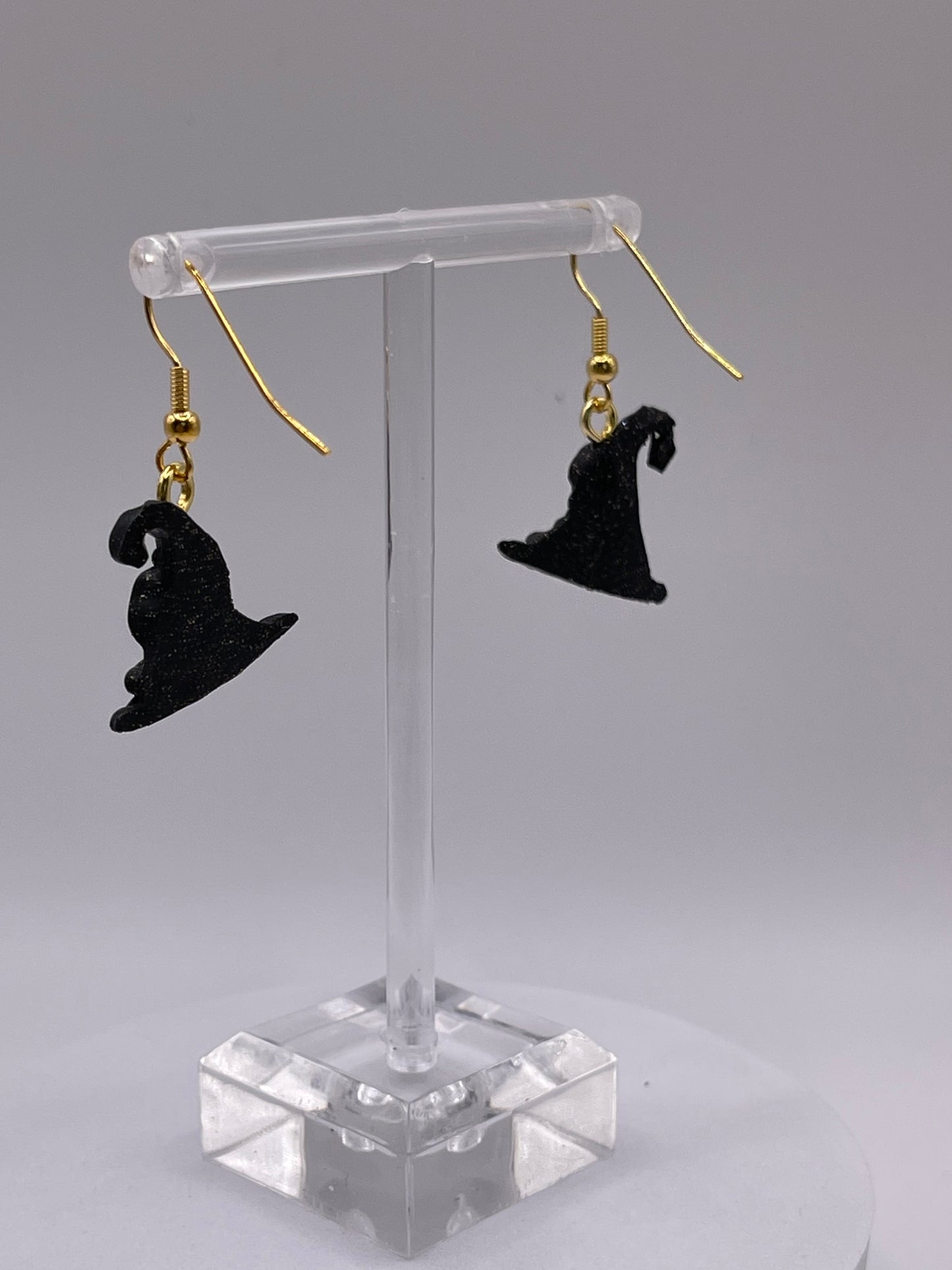 Black Witch Hat Earrings