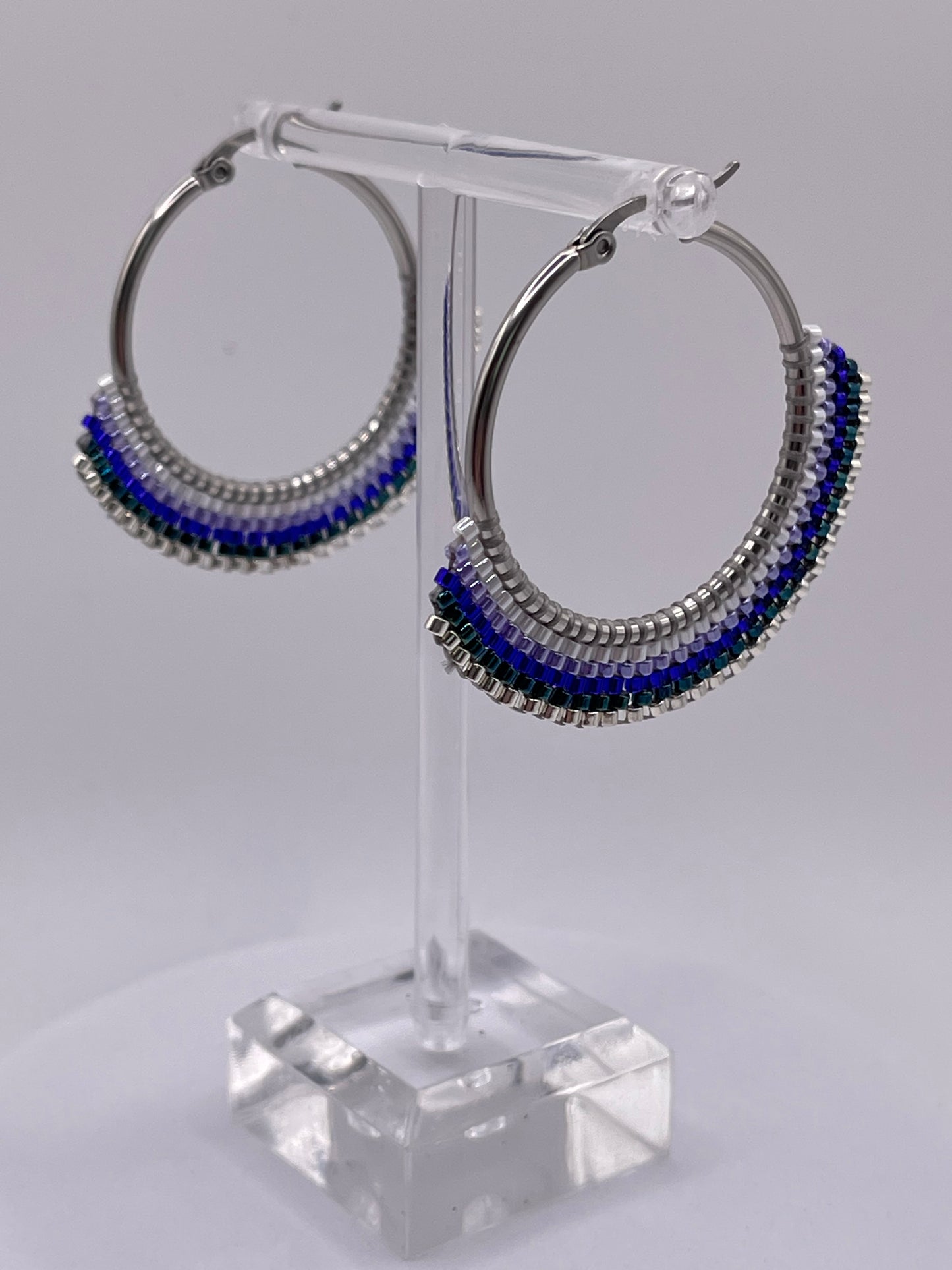 Beaded Hoop Earring