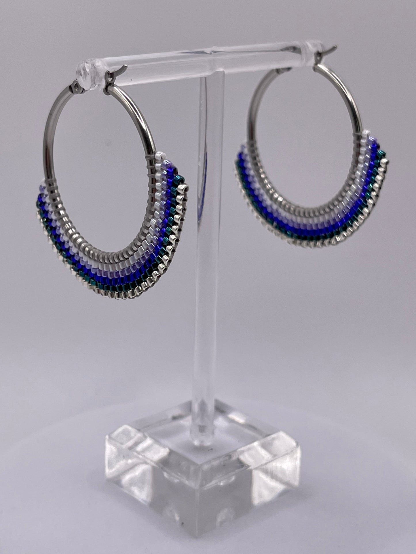 Beaded Hoop Earring