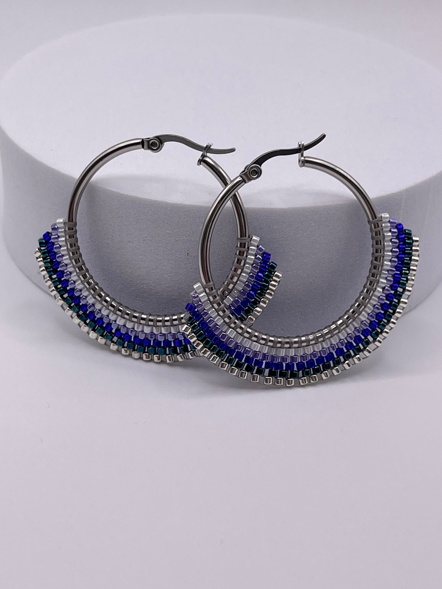 Beaded Hoop Earring