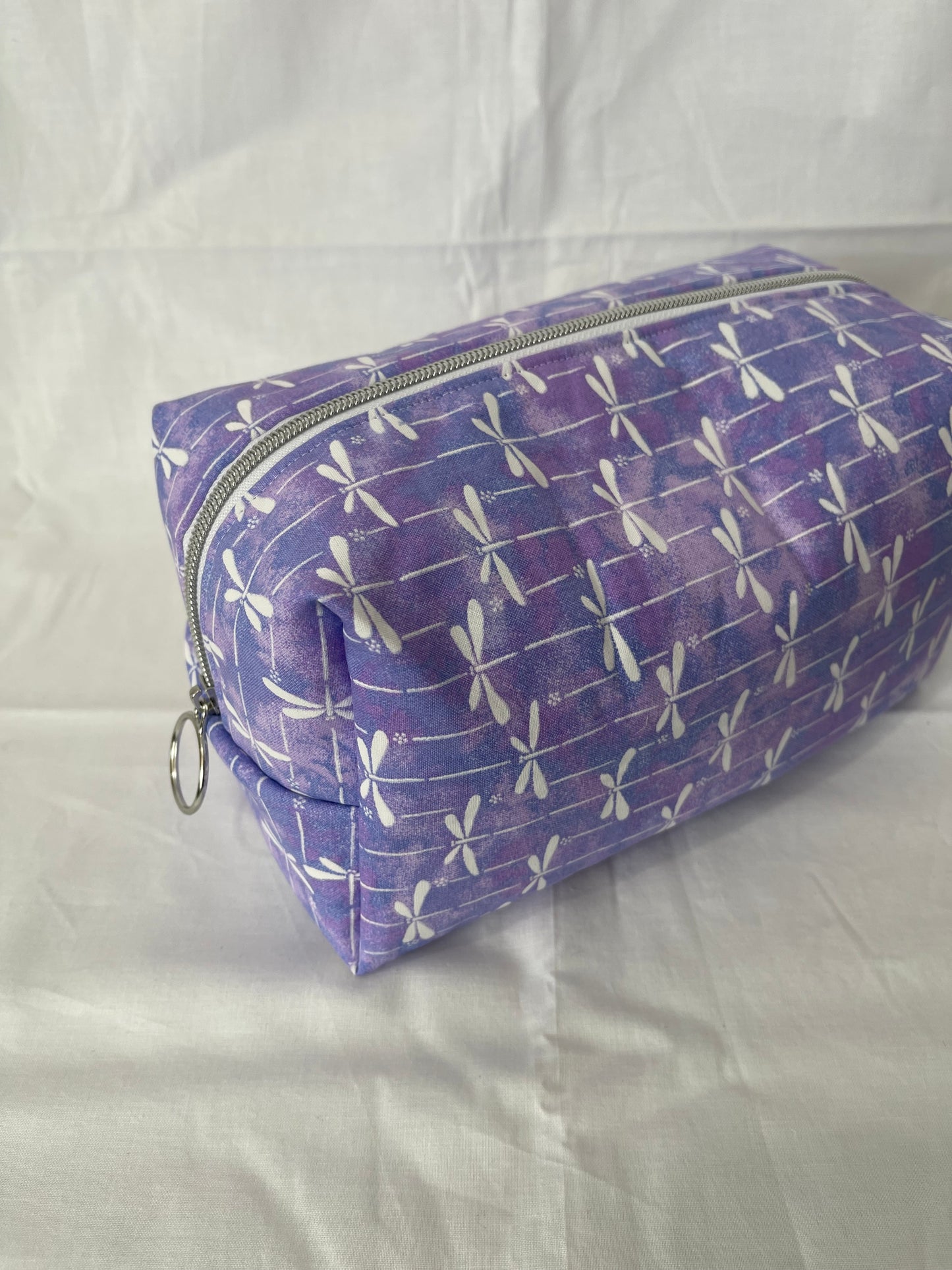 Large Purple Dragonfly Cosmetic Bag