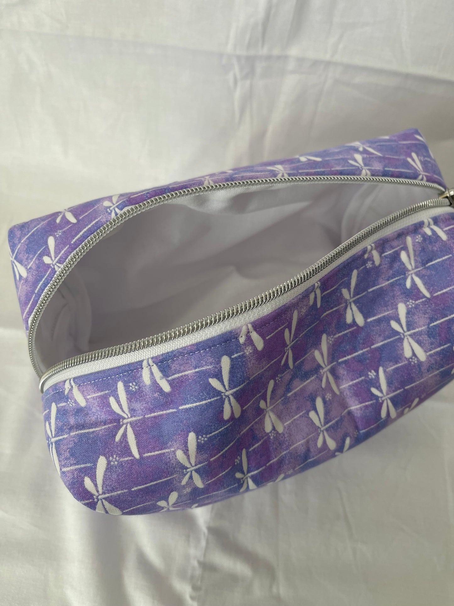 Large Purple Dragonfly Cosmetic Bag